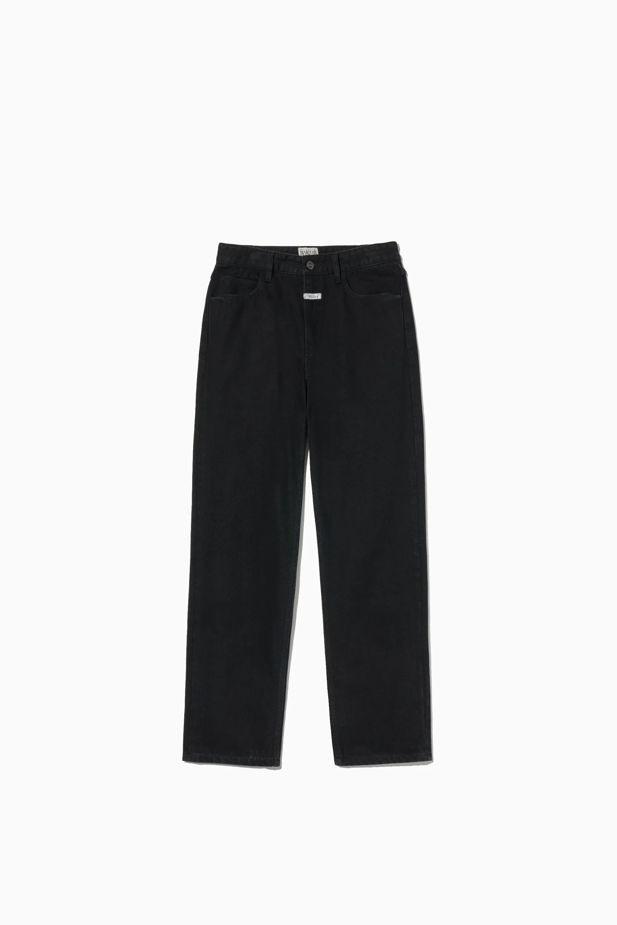 M Slim Straight Denim Pants Black