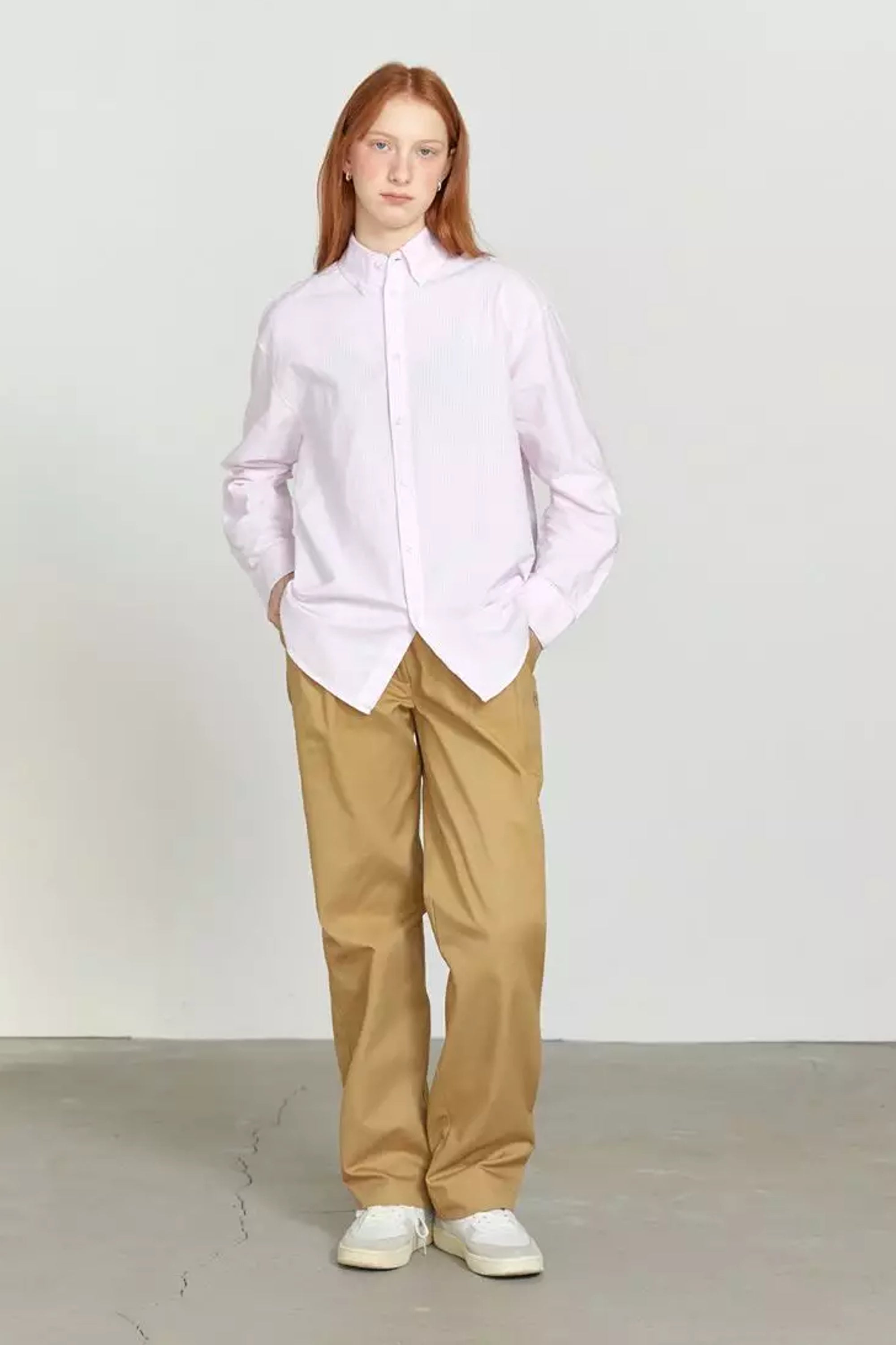 Embroidery Oxford Shirt Pink