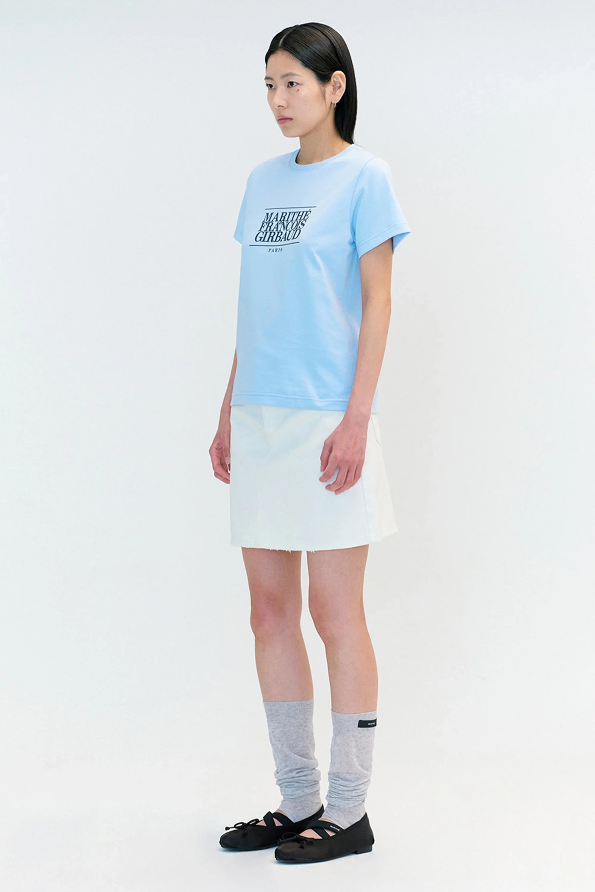 W Classic Logo Tee Sky Blue