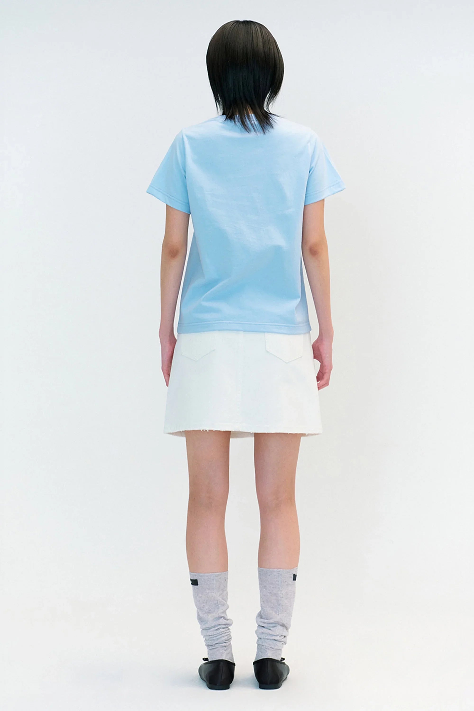 W Classic Logo Tee Sky Blue