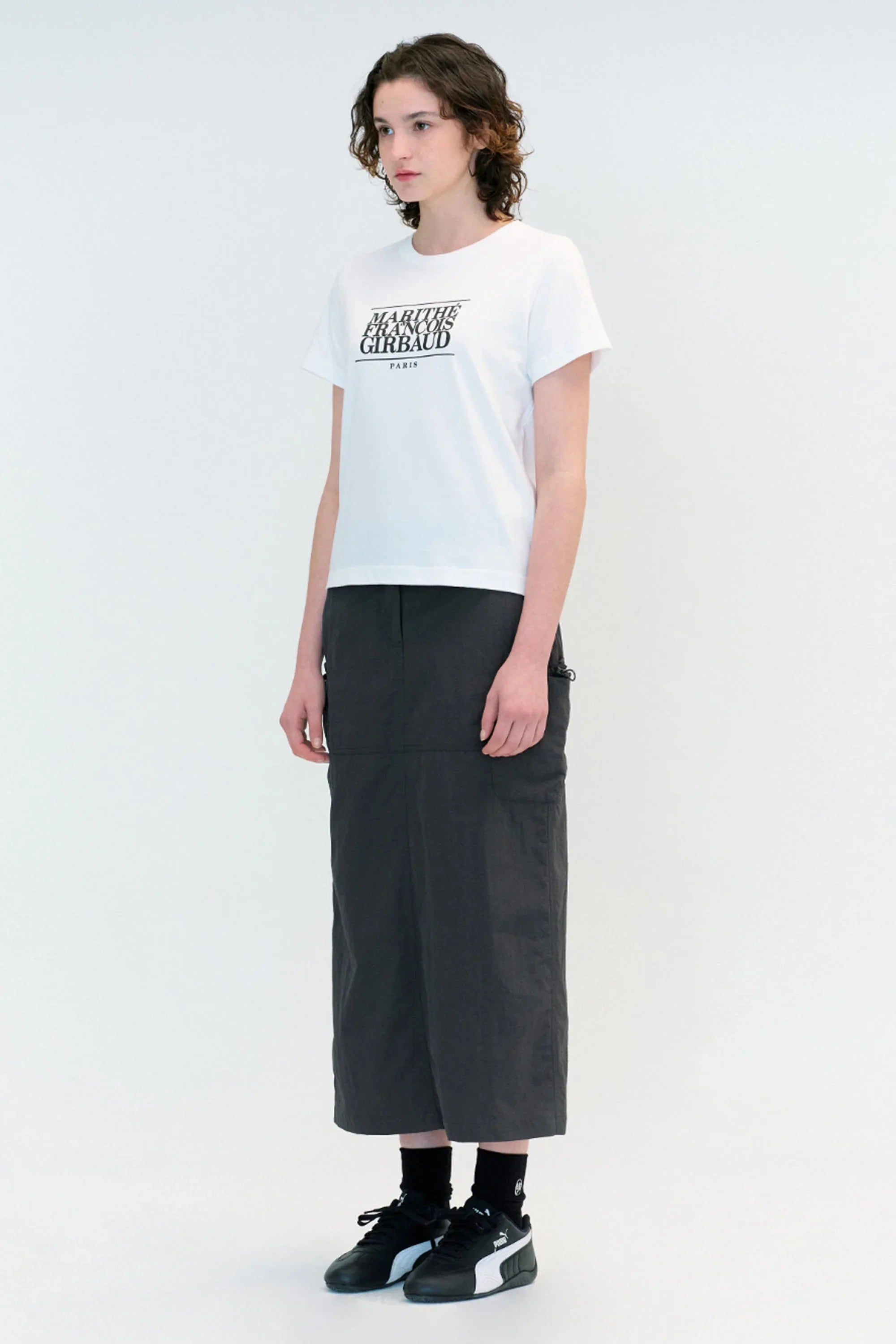 W Classic Logo Tee White