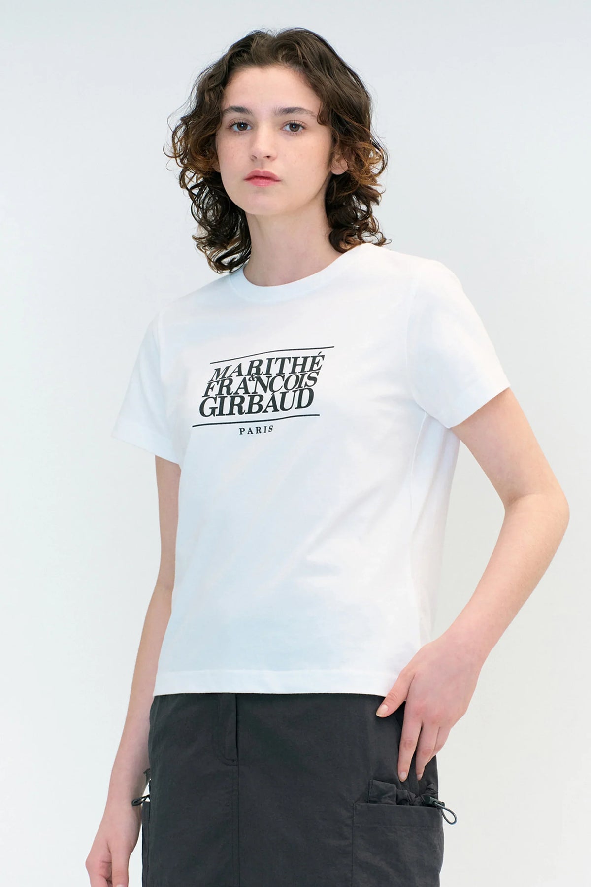 W Classic Logo Tee White
