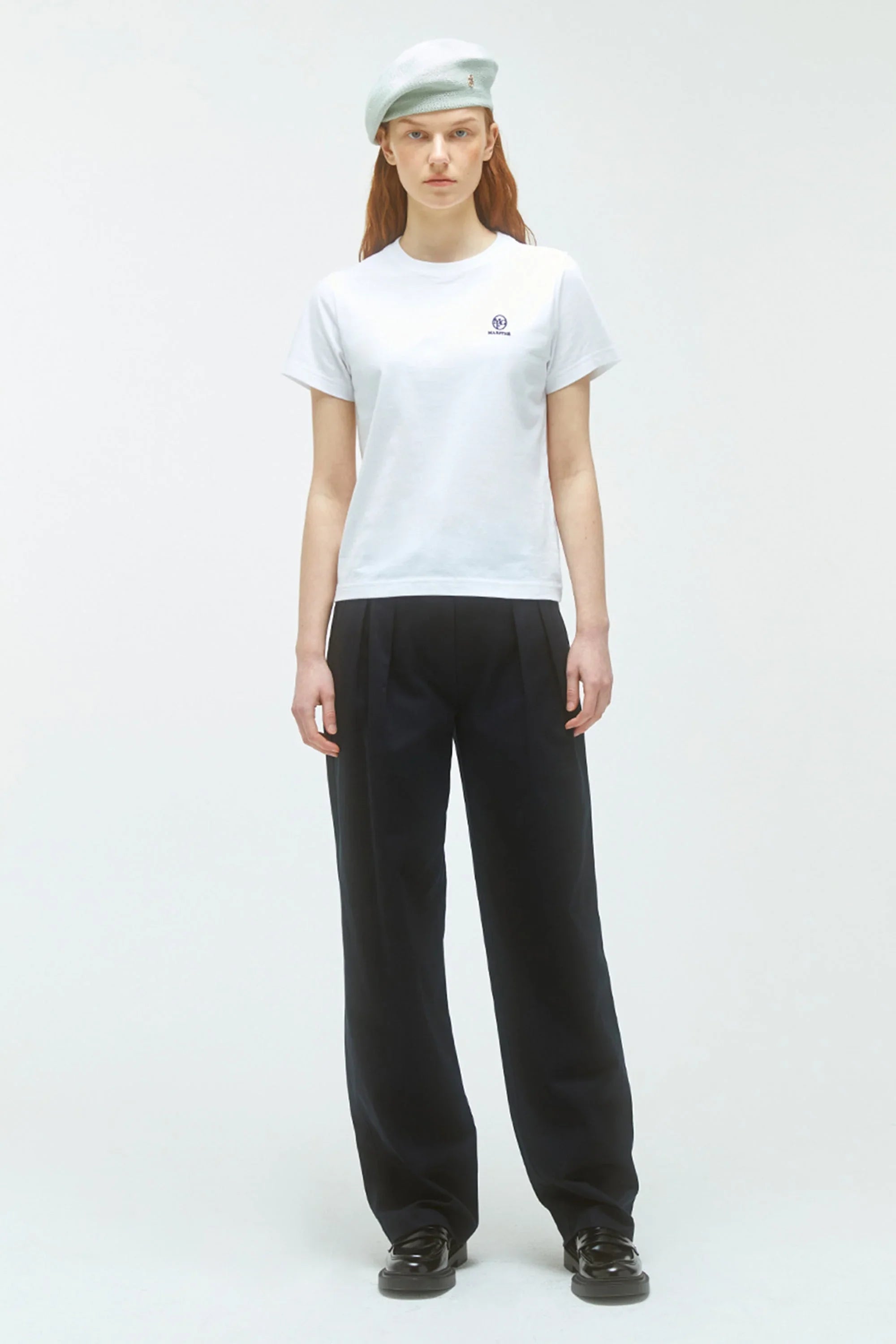 W Embroidery Logo Tee White