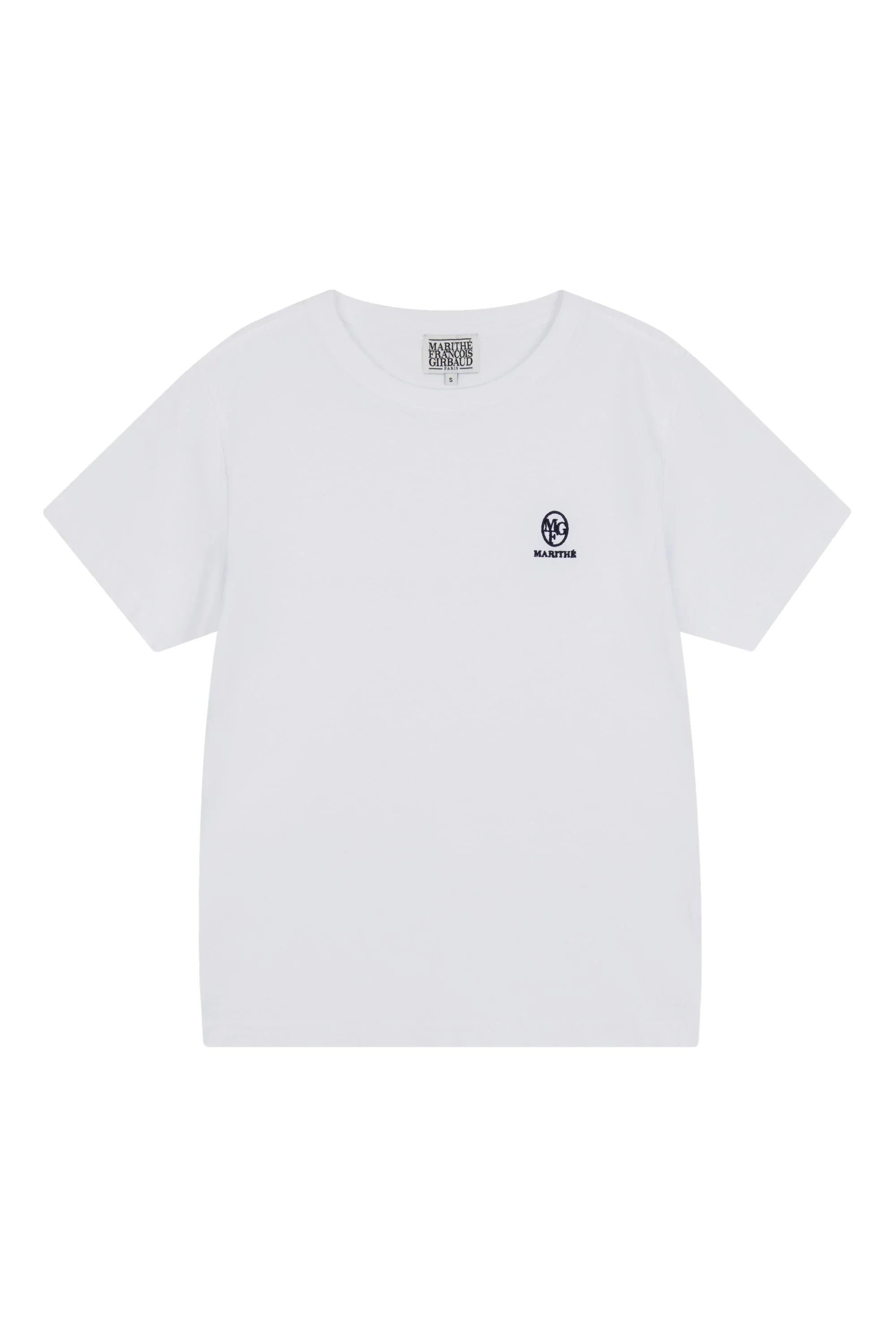 W Embroidery Logo Tee White