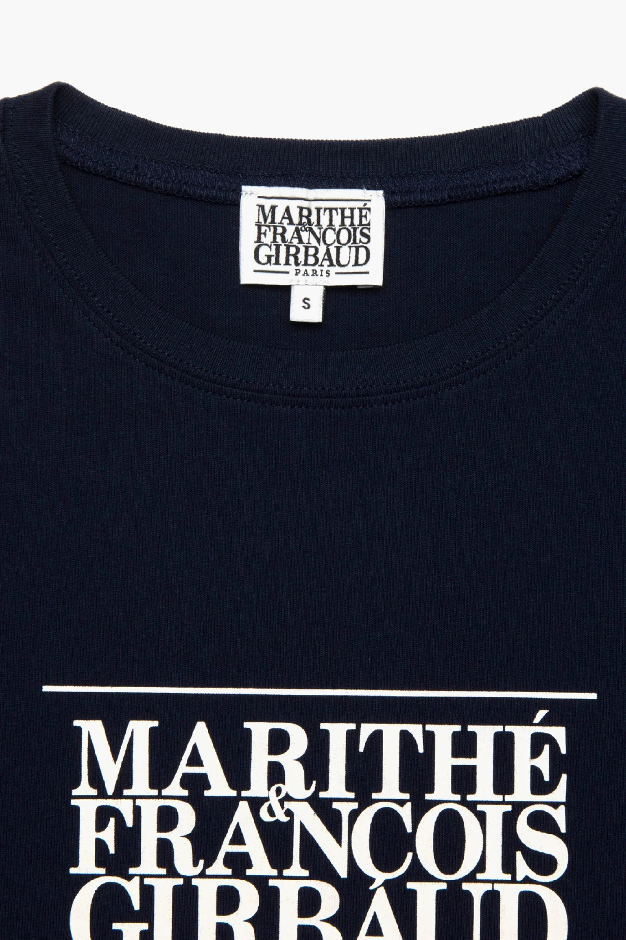 W Classic Logo Crop Tee Navy