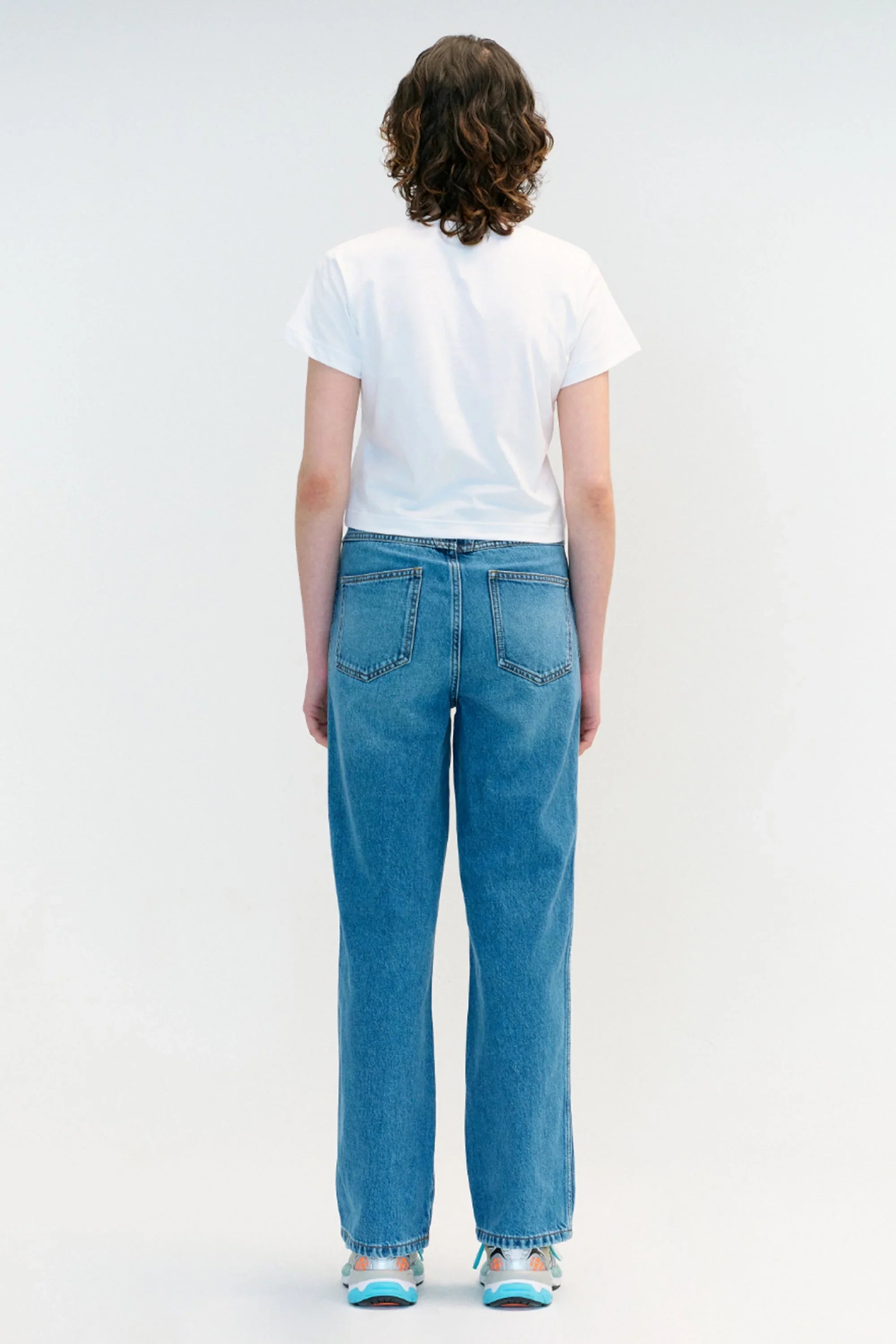 W Classic Logo Crop Tee White