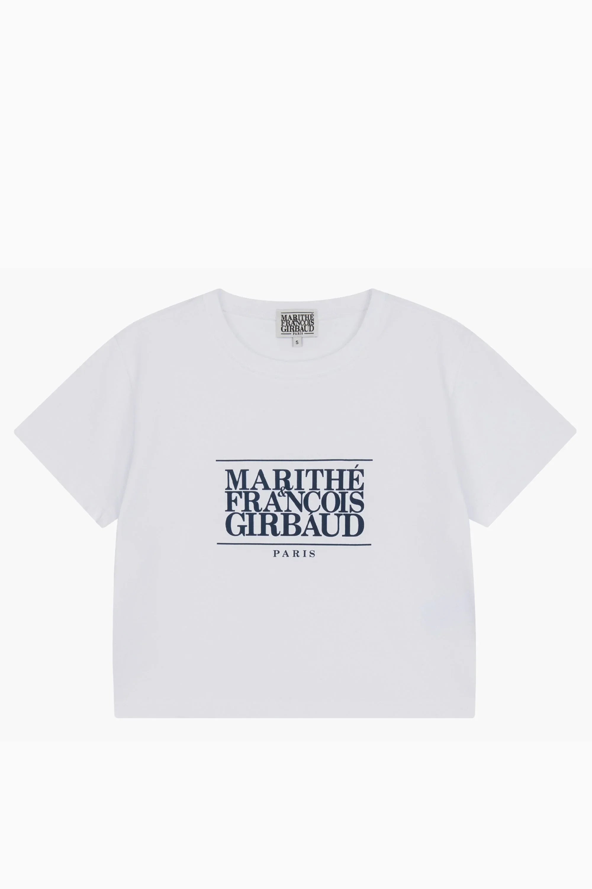 W Classic Logo Crop Tee White