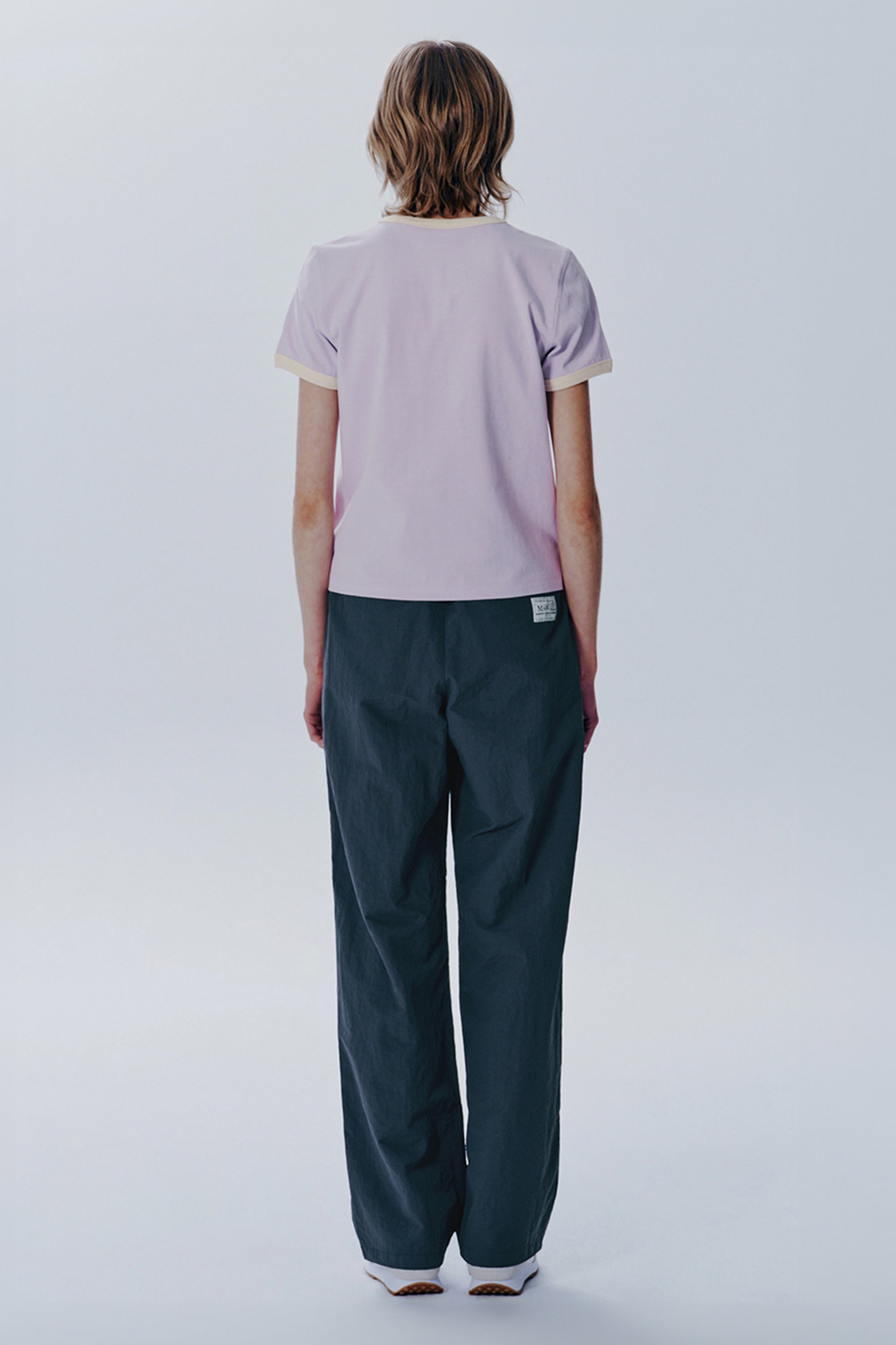 W Classic Logo Ringer Tee Light Purple