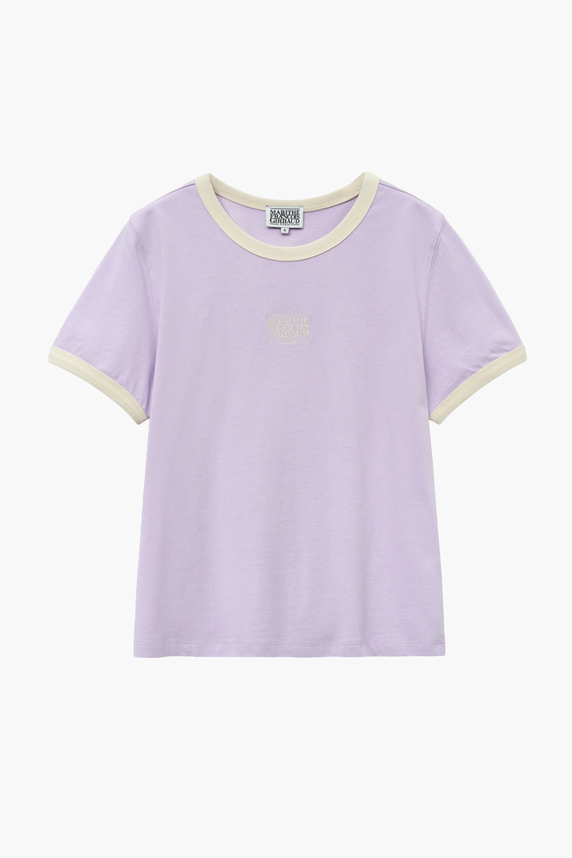 W Classic Logo Ringer Tee Light Purple