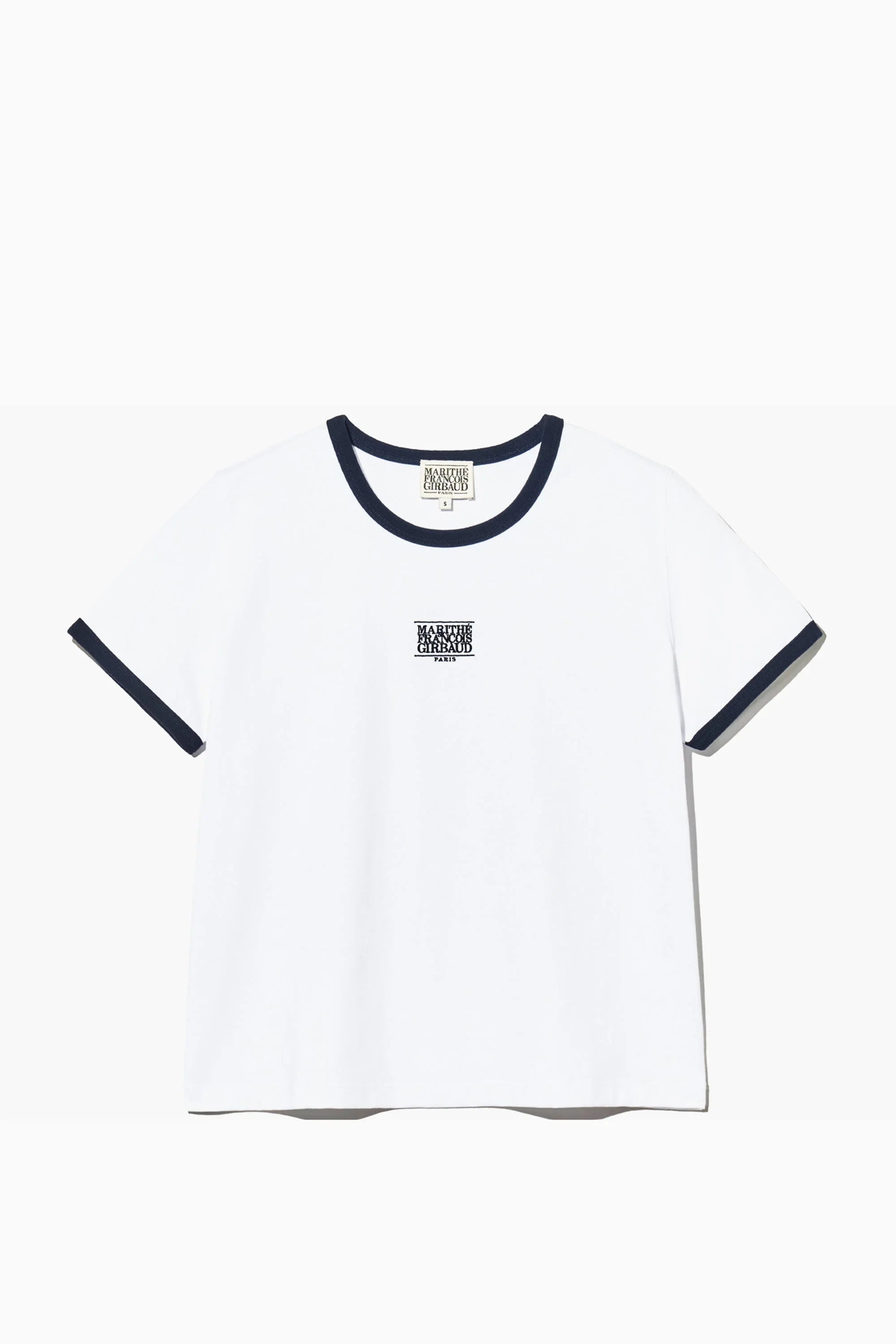 W Classic Logo Ringer Tee White