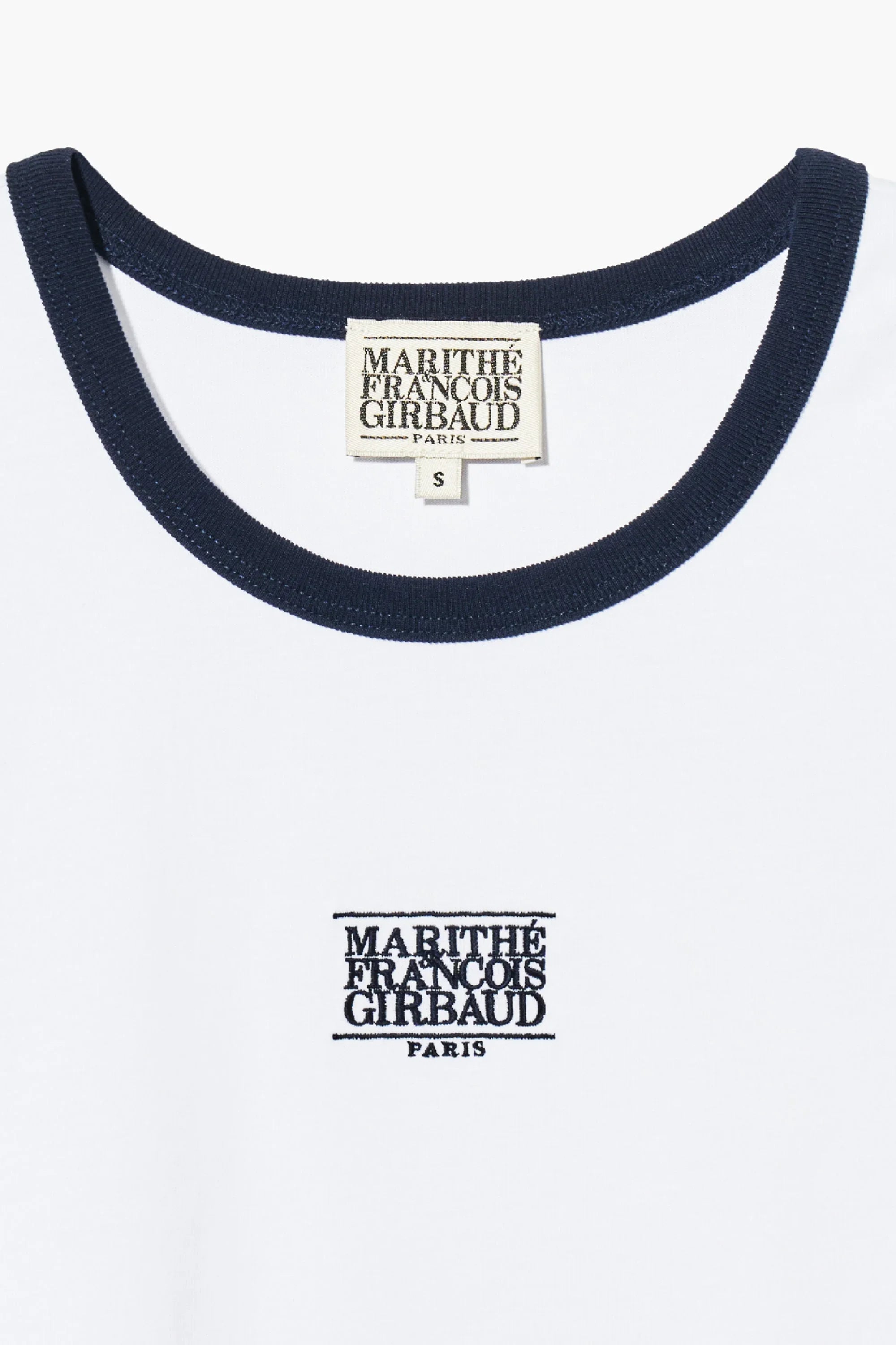 W Classic Logo Ringer Tee White