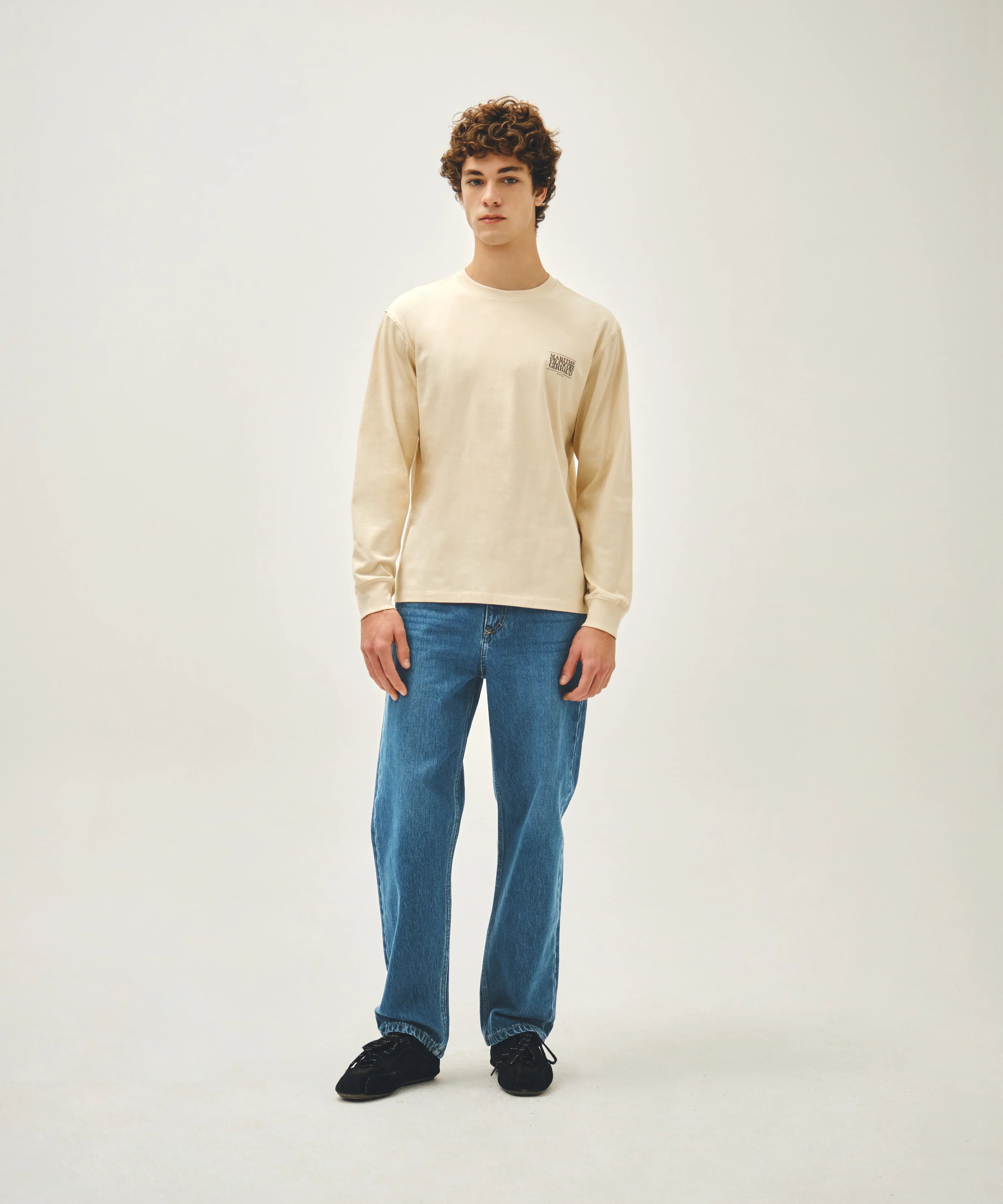 Back Classic Logo Long Sleeve Tee Butter