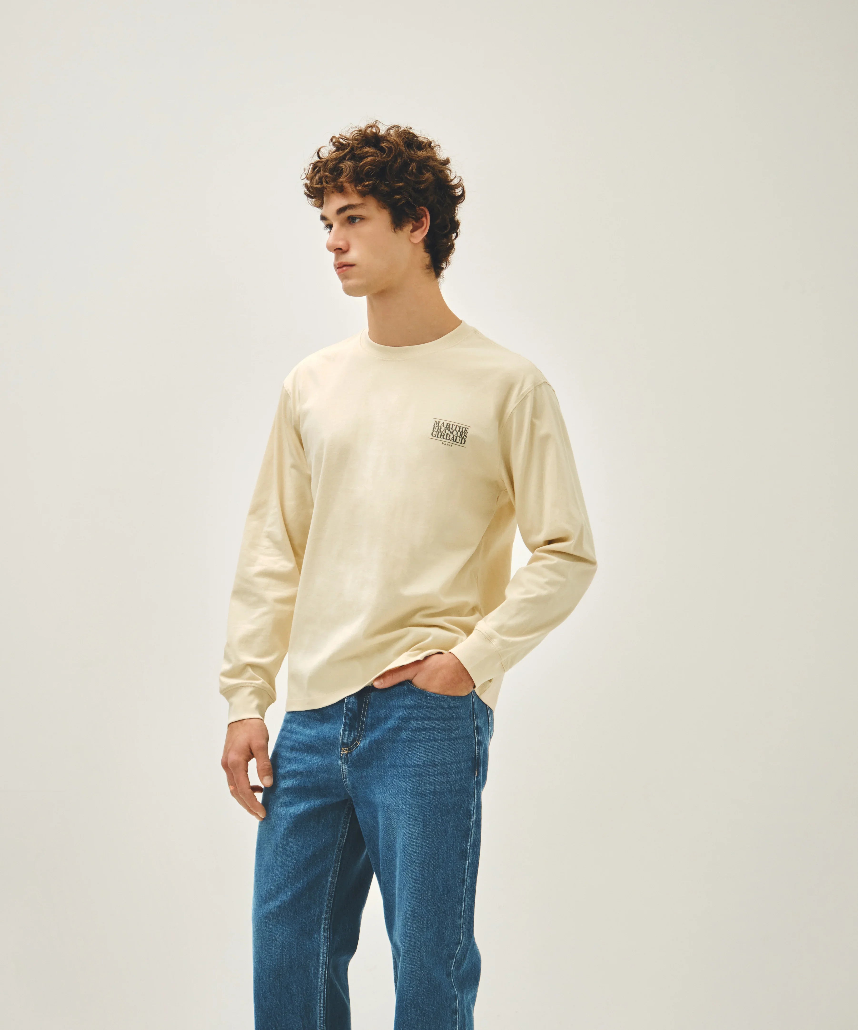 Back Classic Logo Long Sleeve Tee Butter