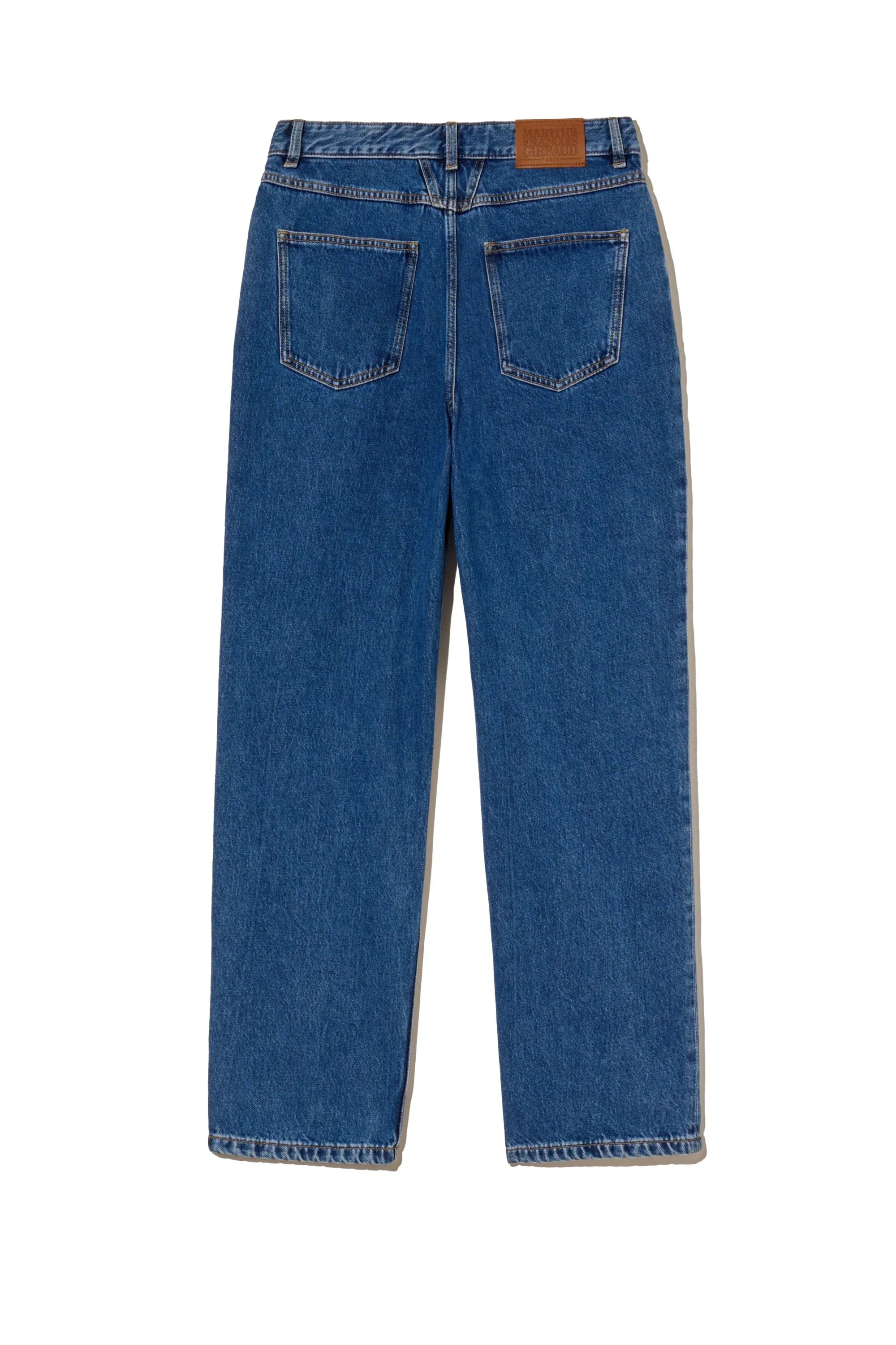 M Slim Straight Denim Pants Blue
