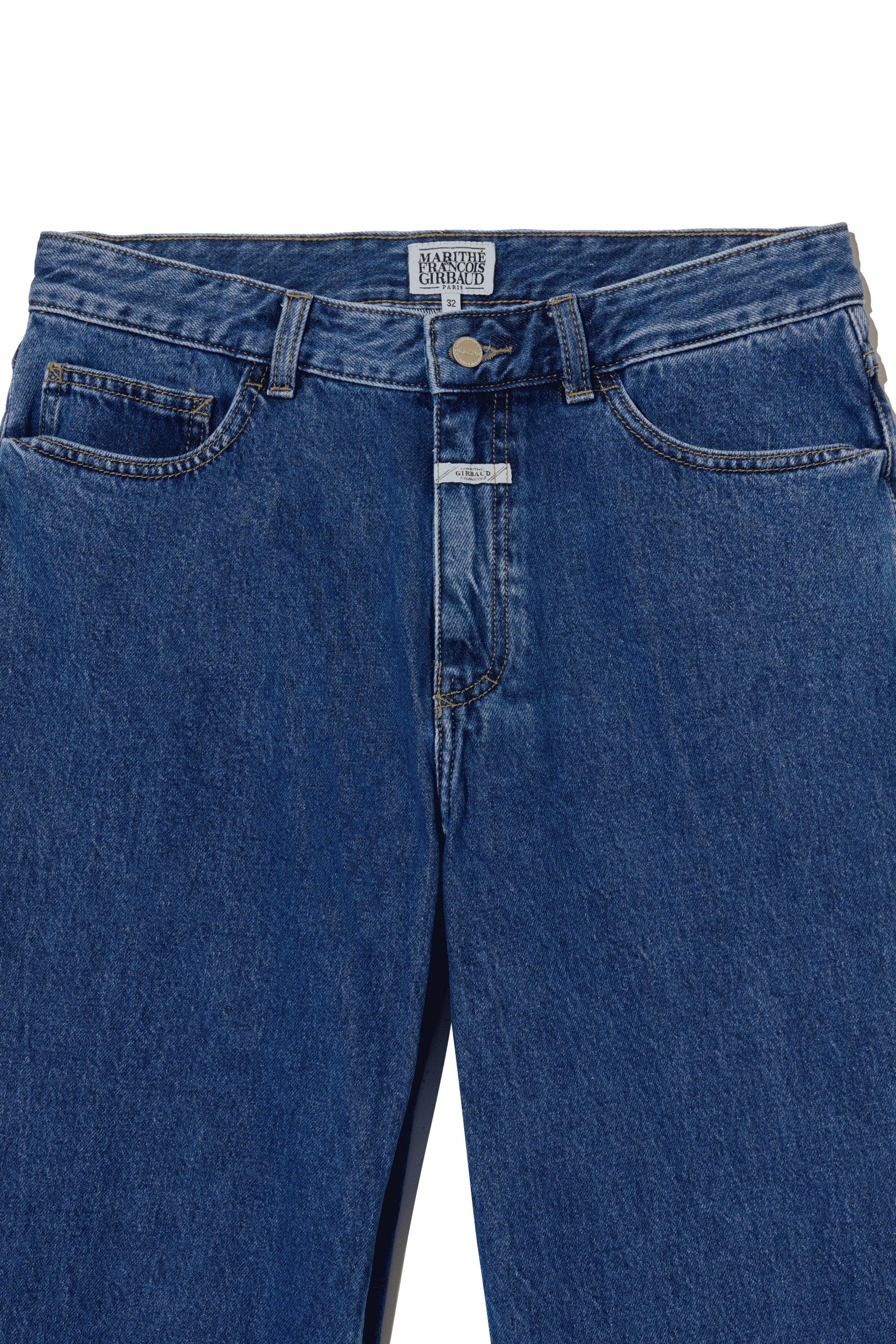 M Slim Straight Denim Pants Blue