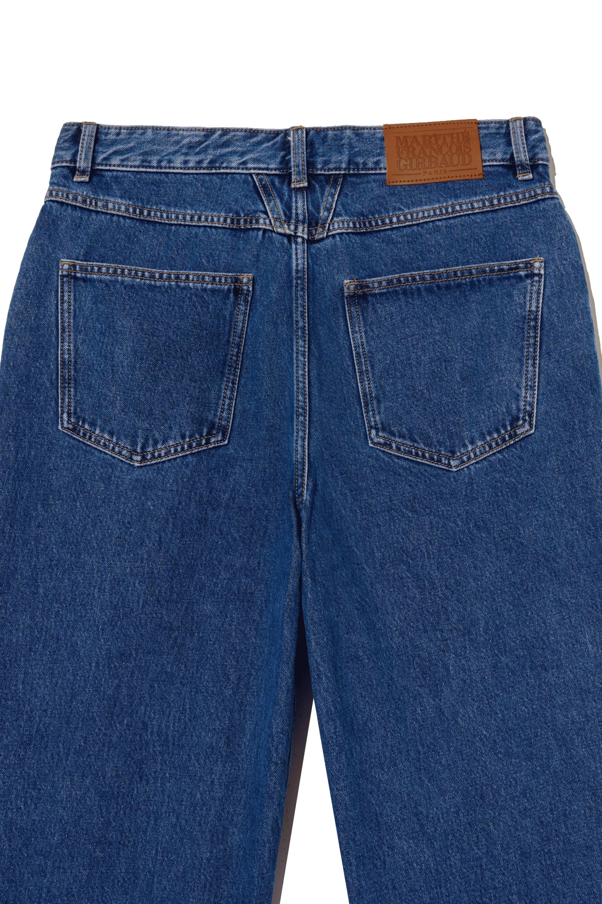 M Slim Straight Denim Pants Blue