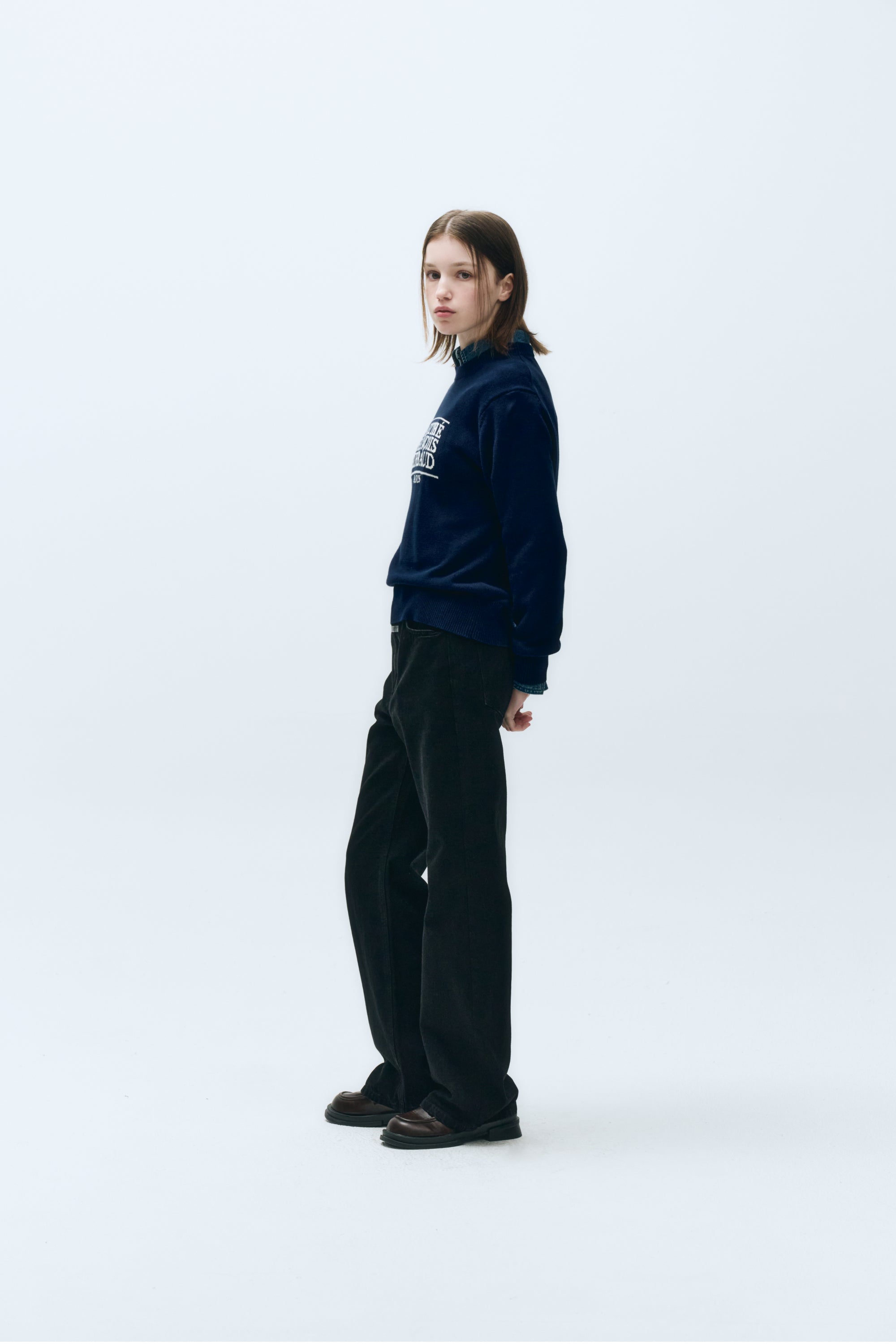 Classic Logo Knit Pullover Navy