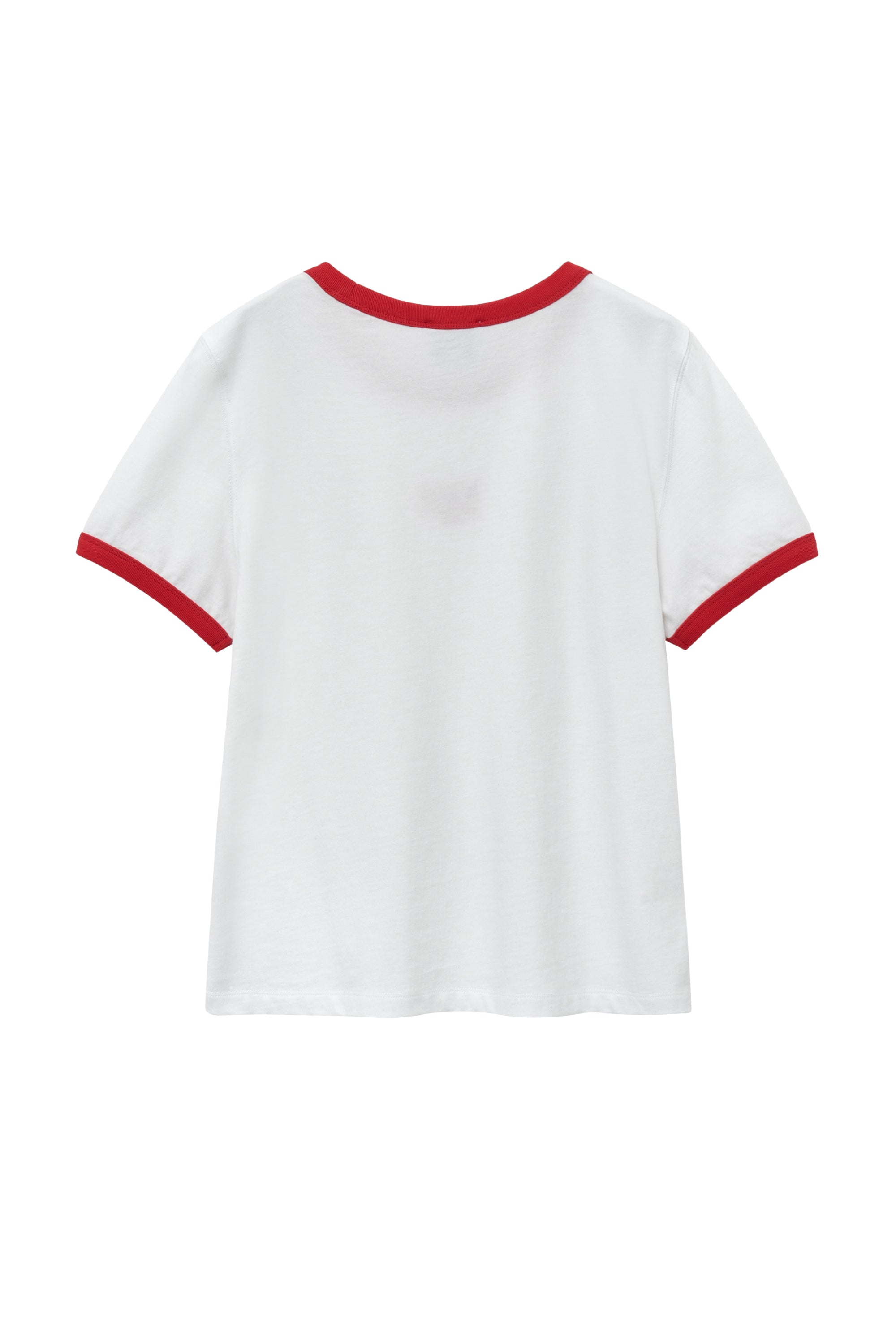 W Classic Logo Ringer Tee White / Red