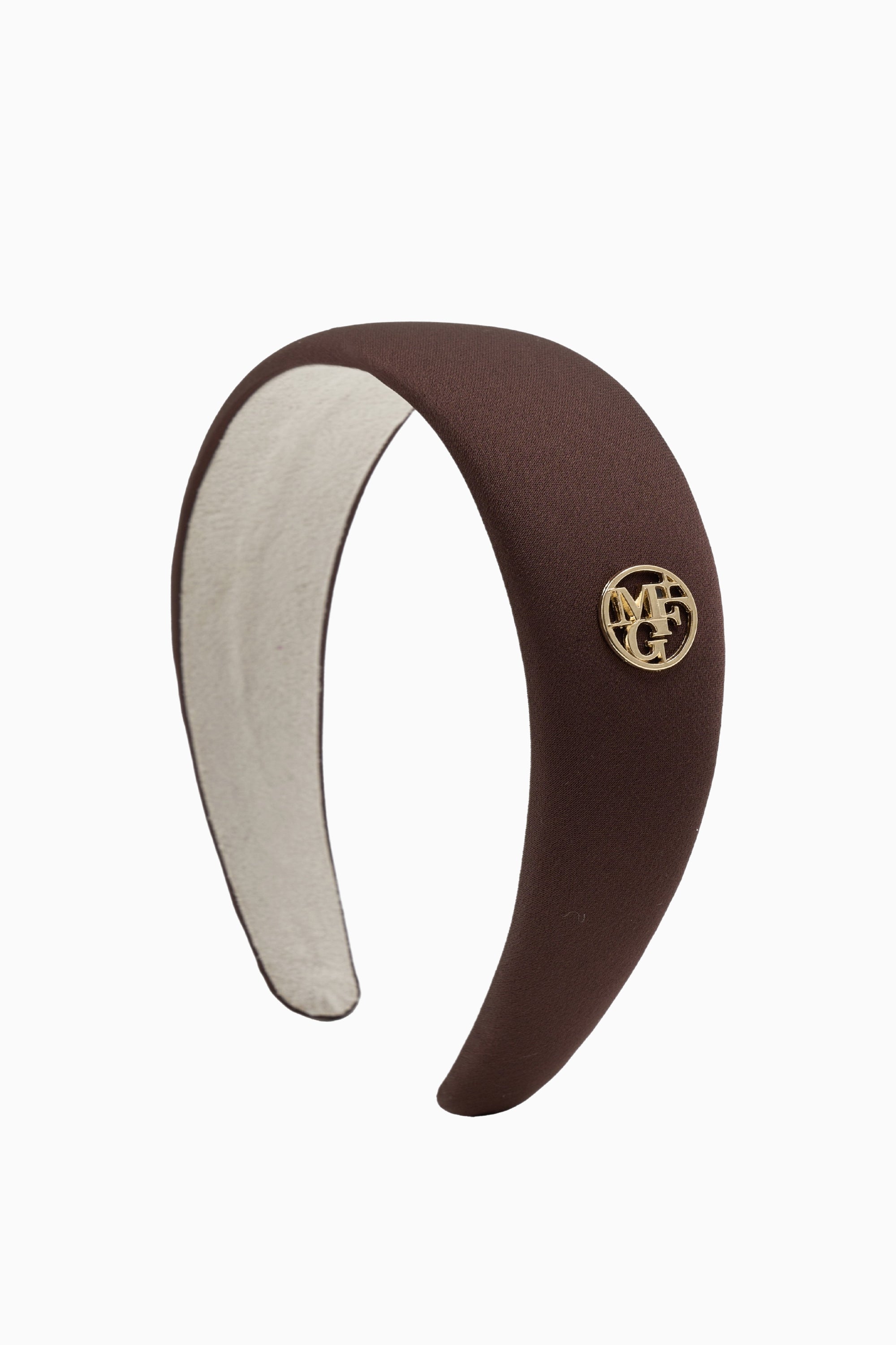 Circle Logo Satin Hair Band Brown