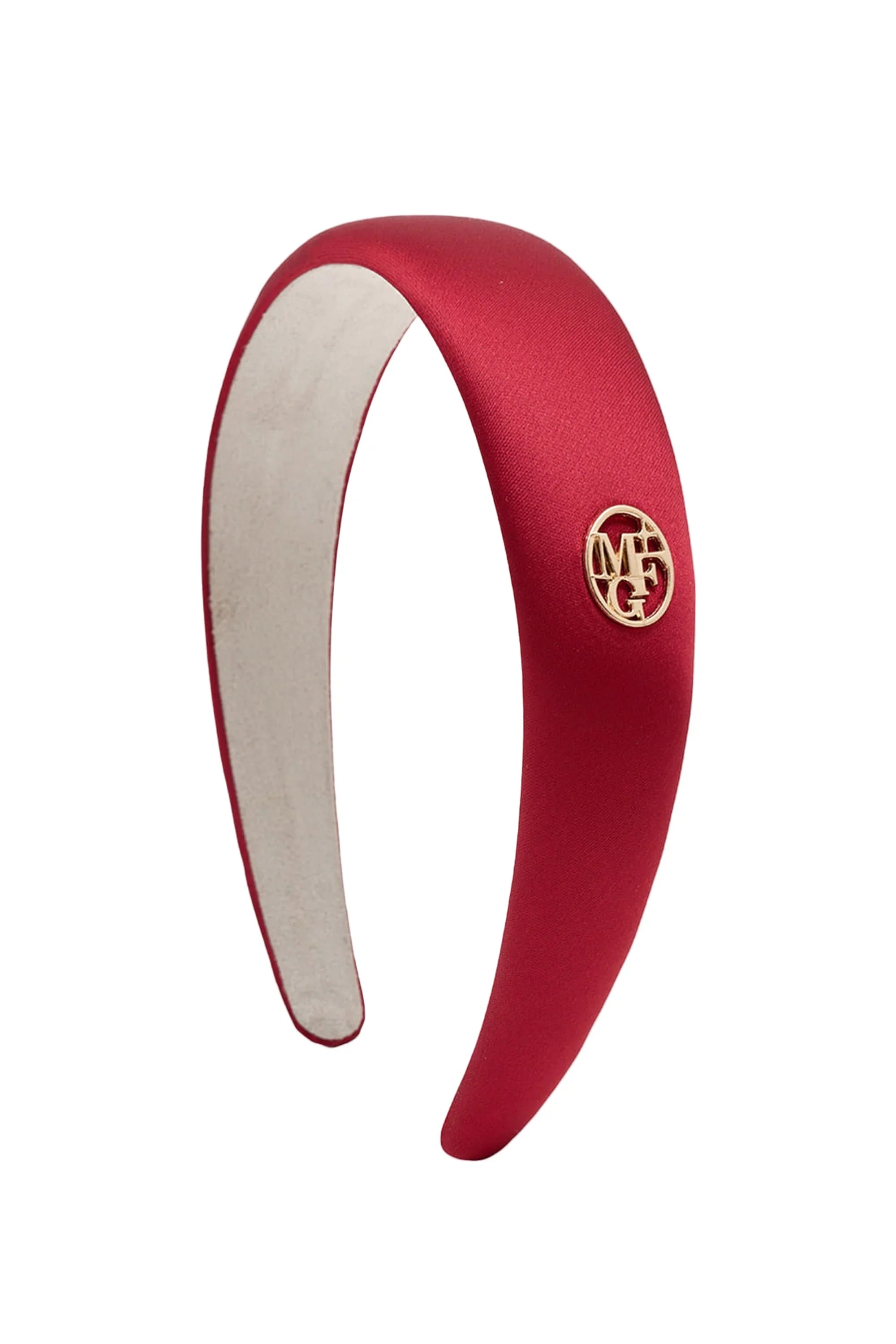 Circle Logo Satin Hair Band Red