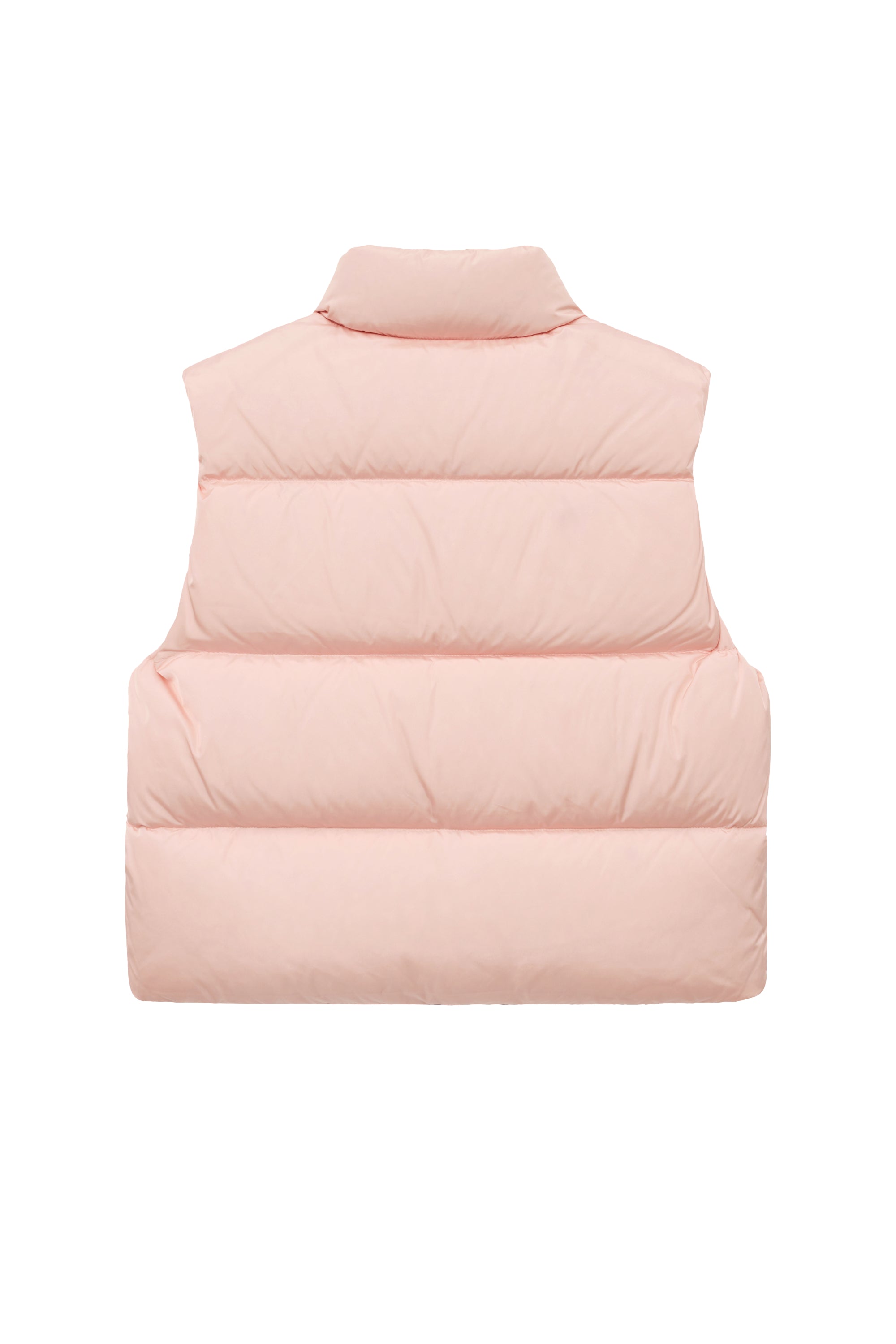 W Classic Logo Duck Down Crop Vest Pink