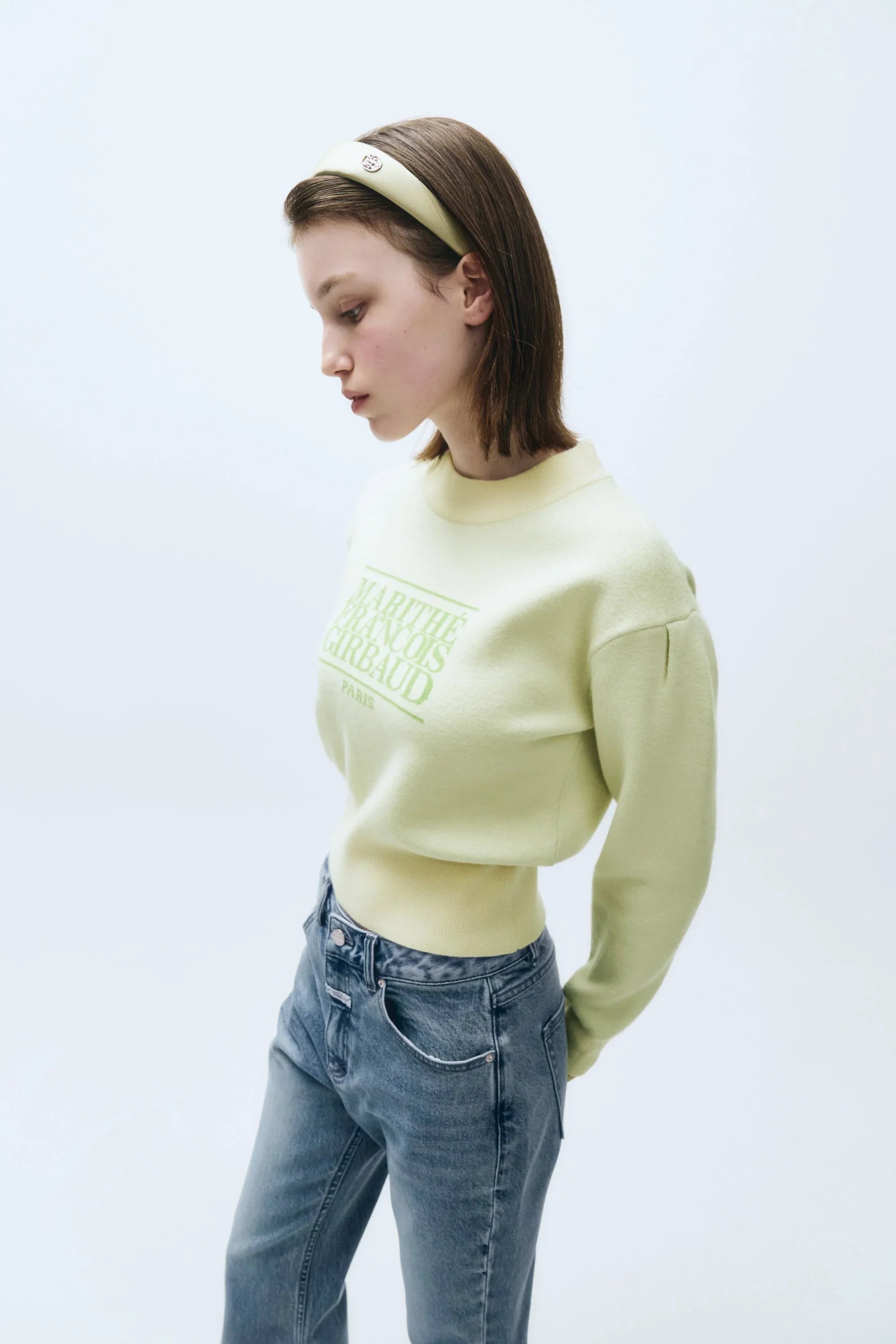 Circle Logo Satin Hair Band Light Mint