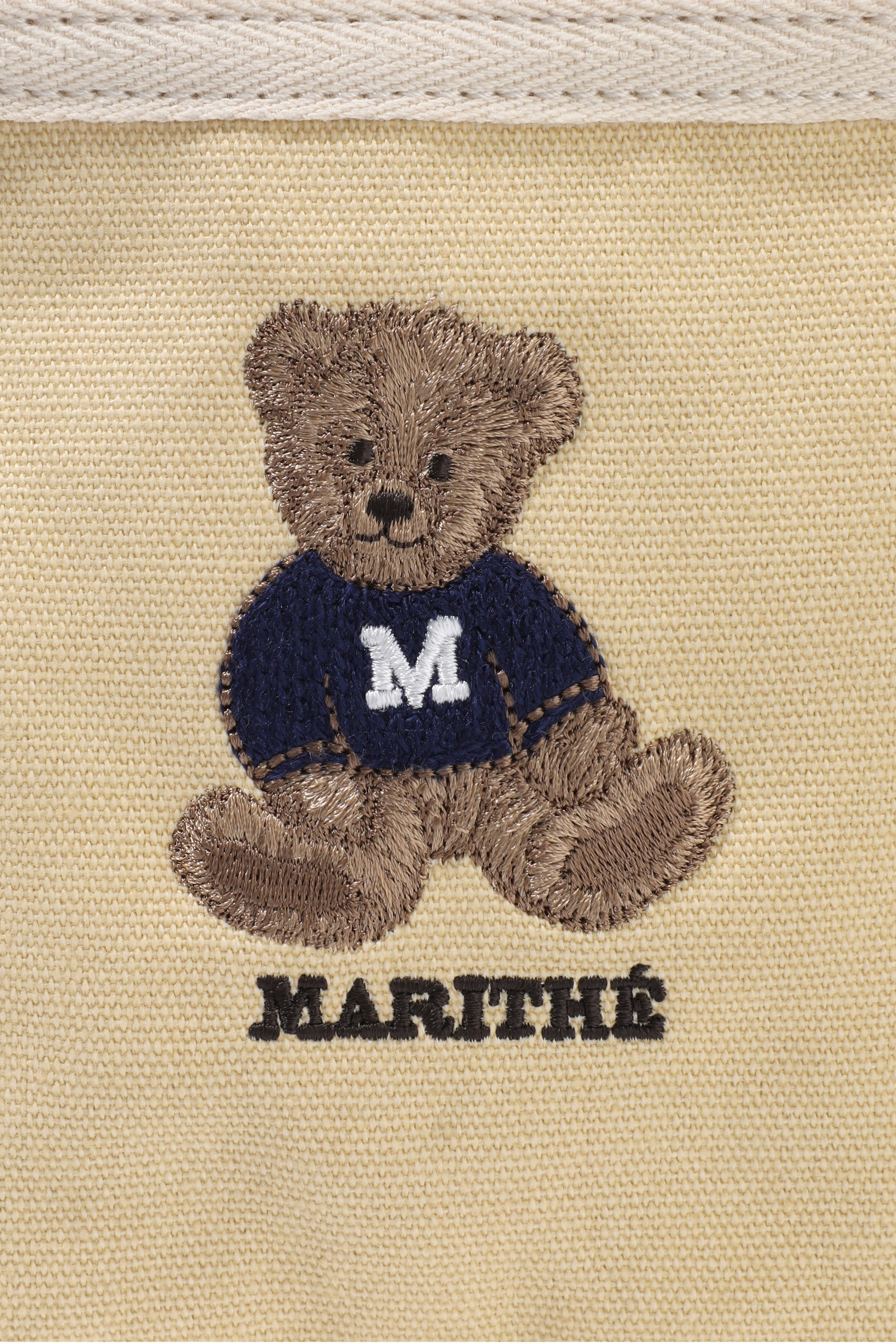 Doodle Bear Pouch Beige