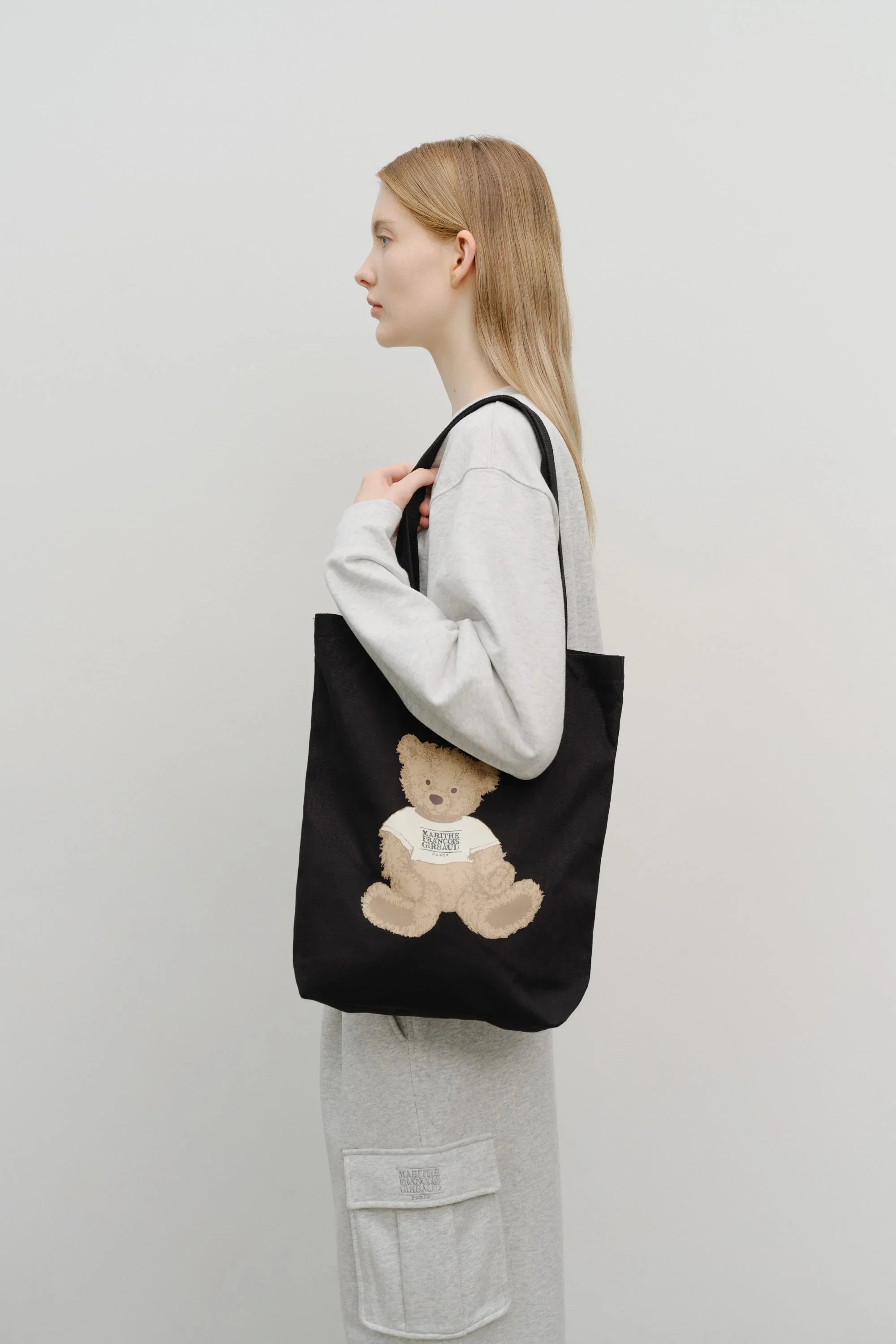 Doodle Bear Eco Bag Black