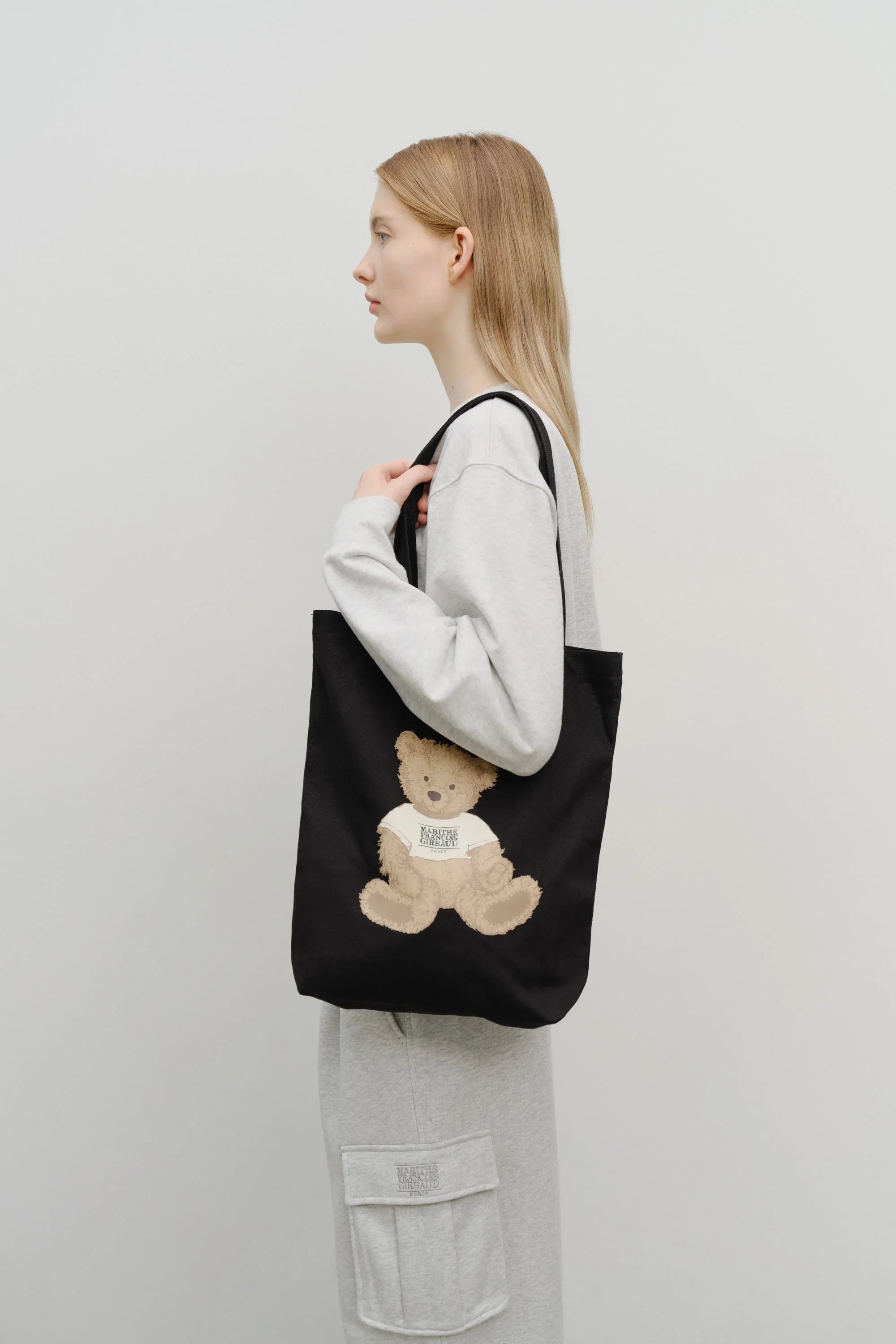 Doodle Bear Eco Bag Black