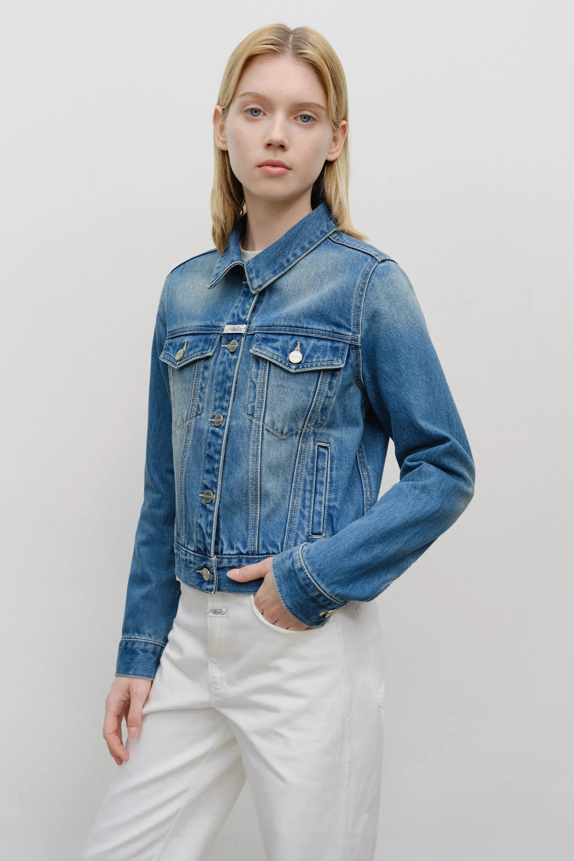 W Denim Trucker Jacket Blue