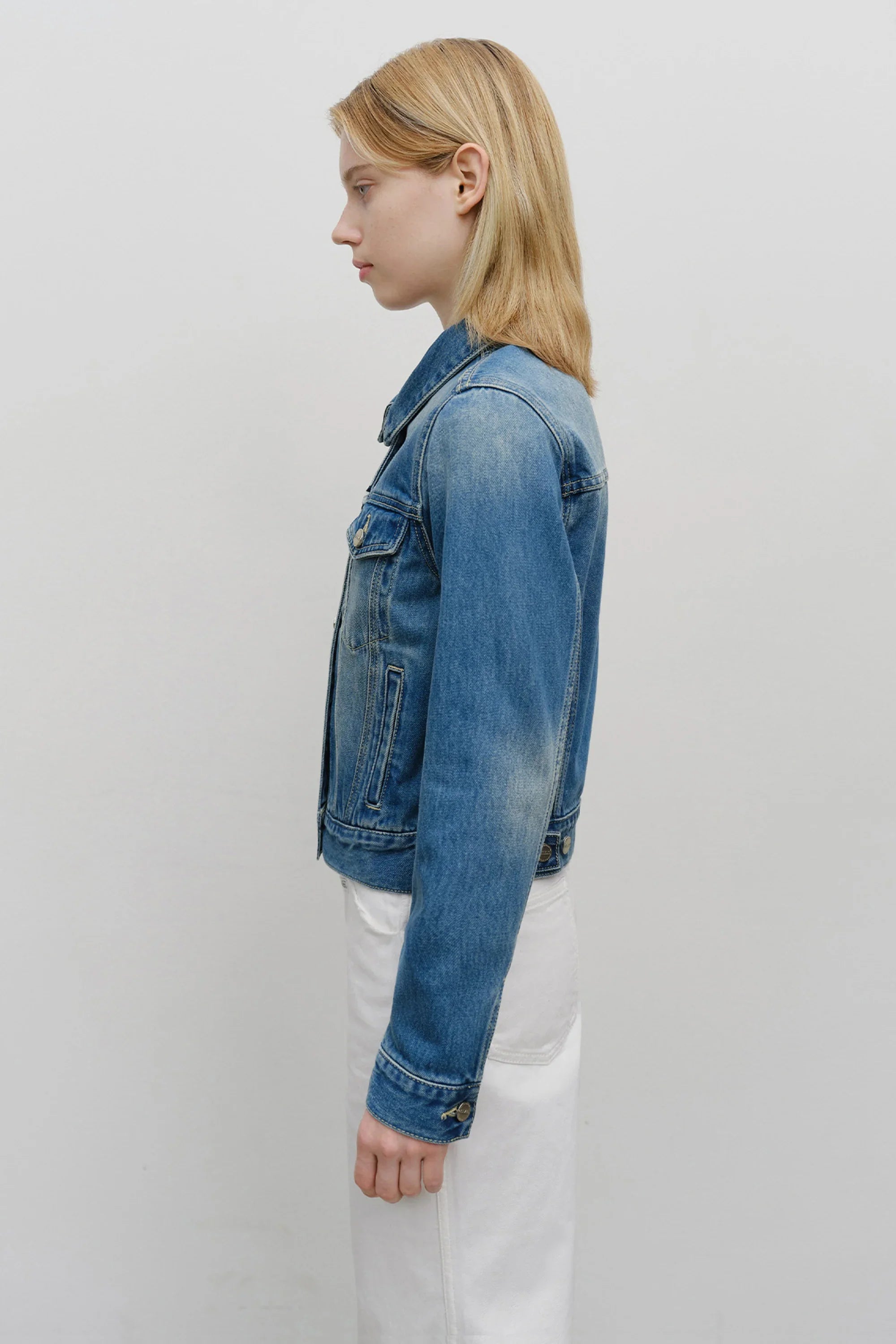W Denim Trucker Jacket Blue