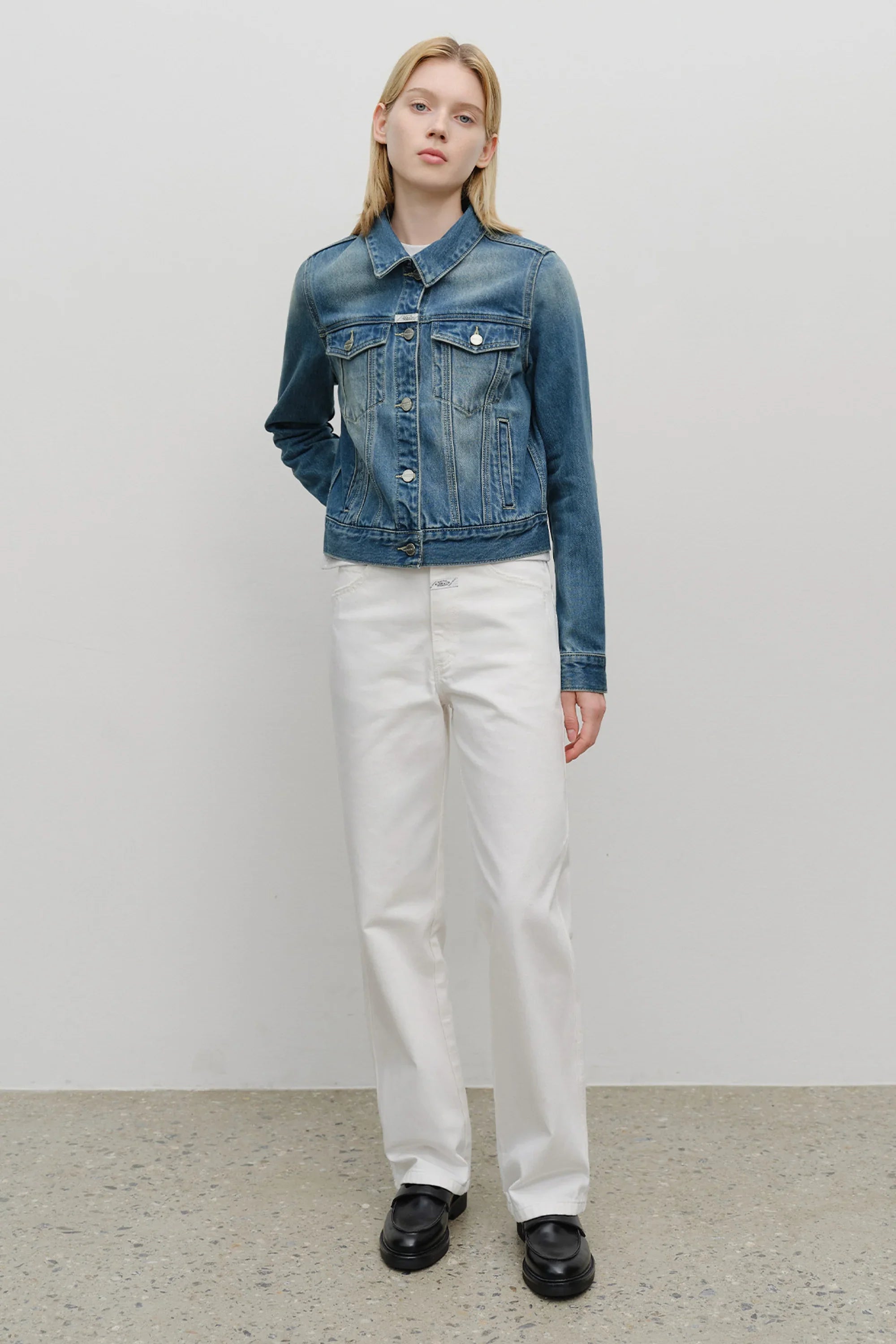 W Denim Trucker Jacket Blue