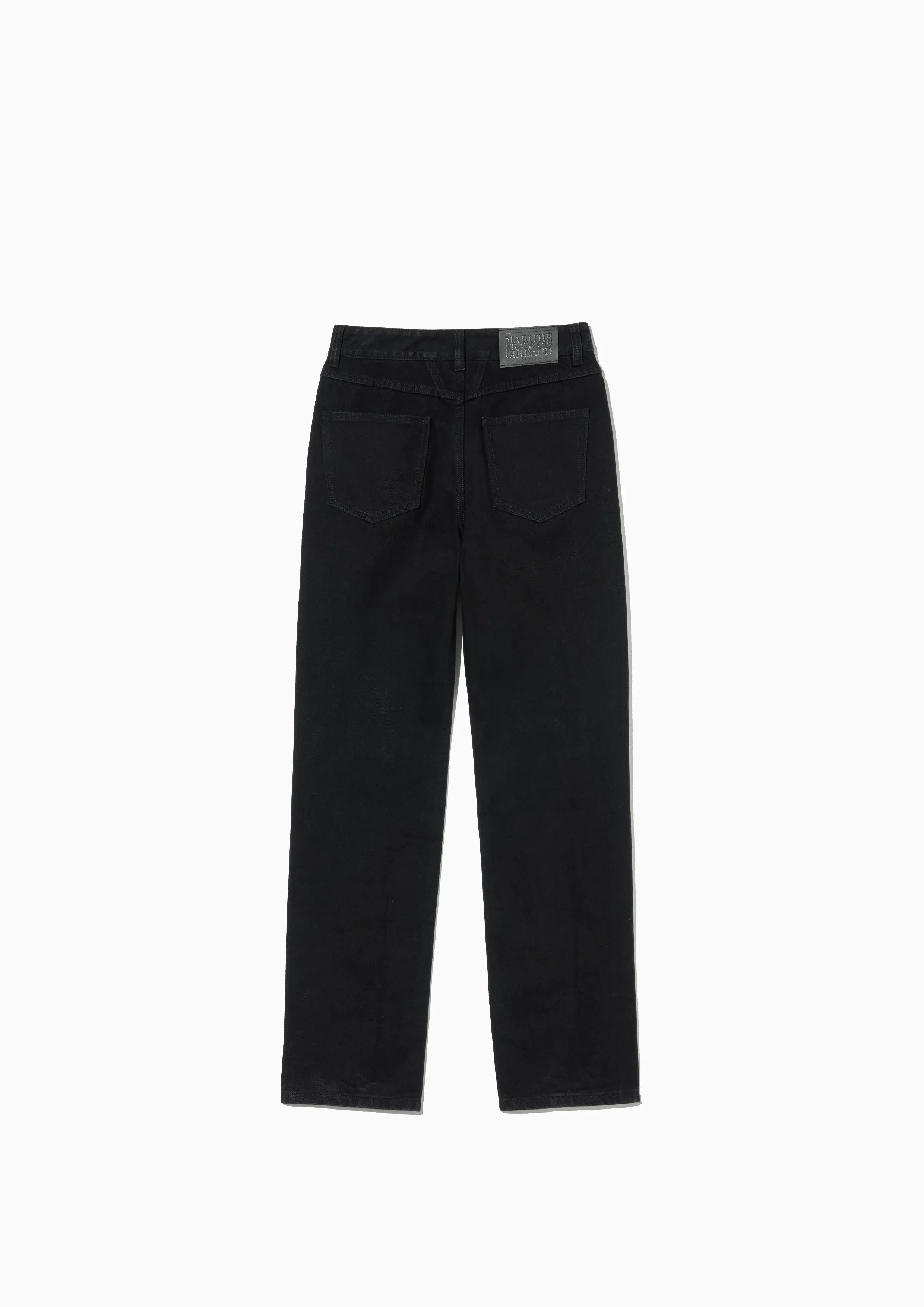 W Slim Straight Denim Pants Matt Black