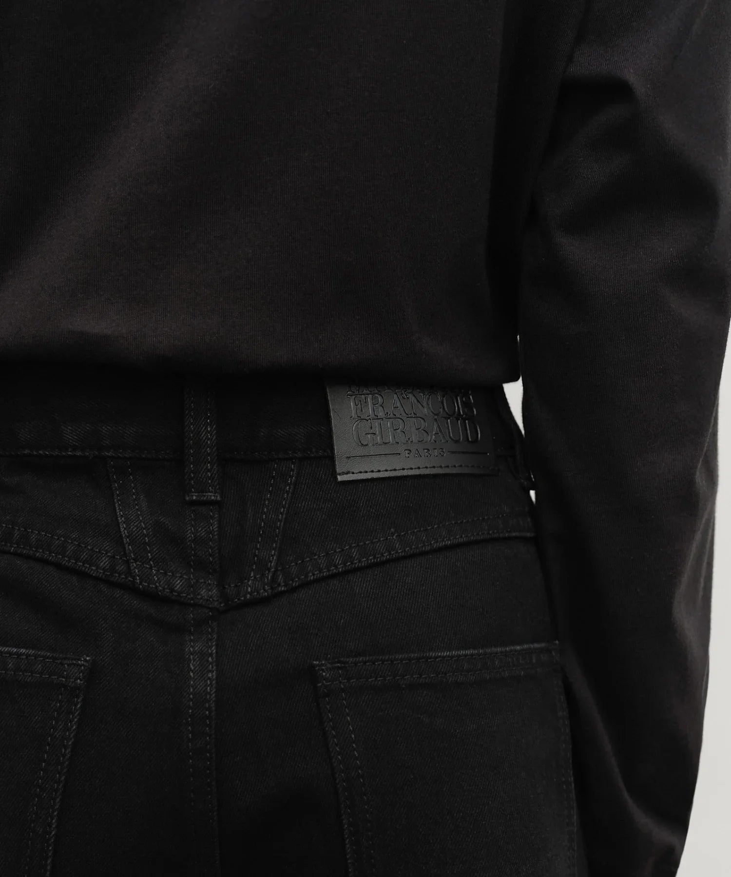 W Slim Straight Denim Pants Matt Black