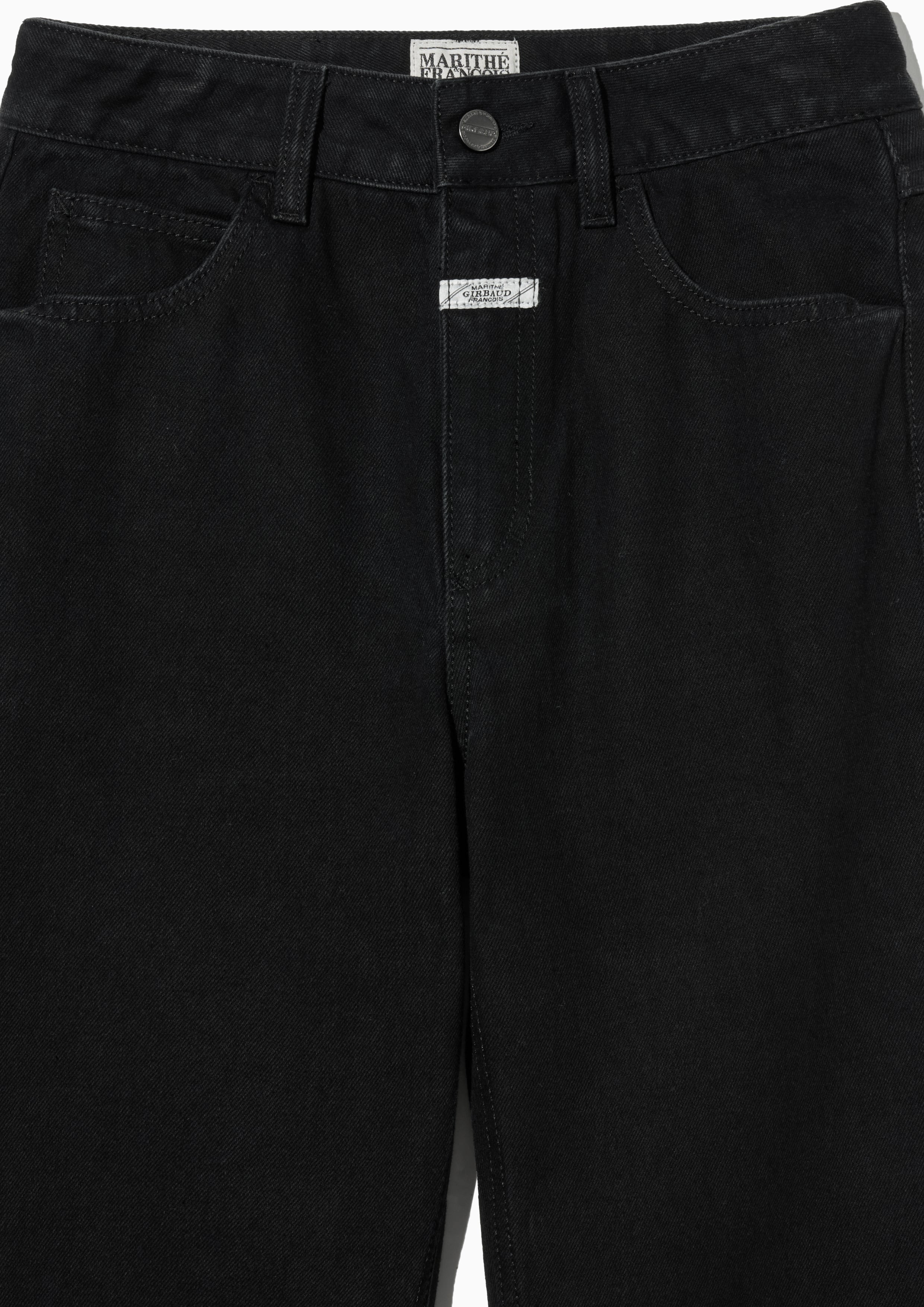 W Slim Straight Denim Pants Matt Black