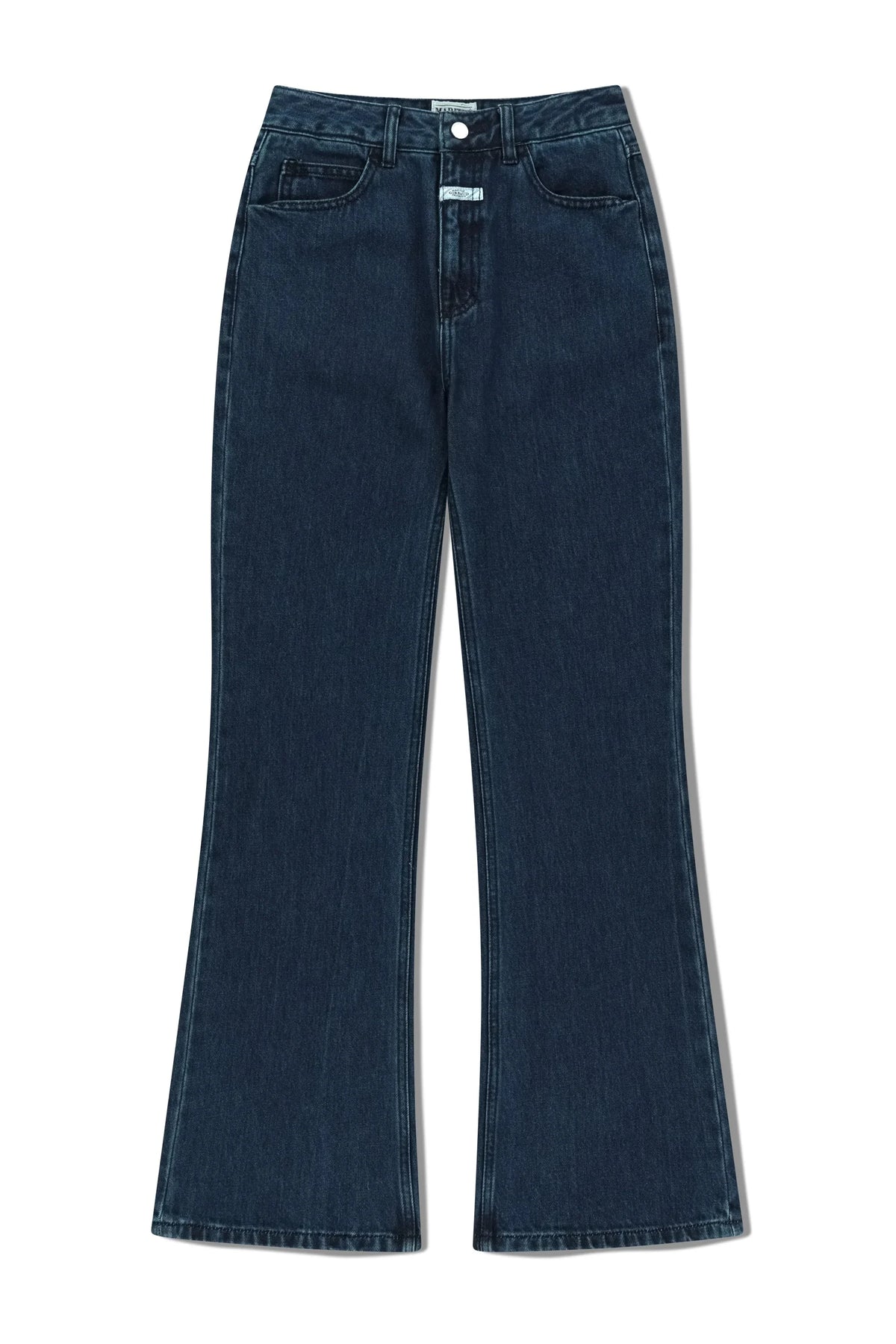 W Slim Boot-Cut Denim Pants Blue