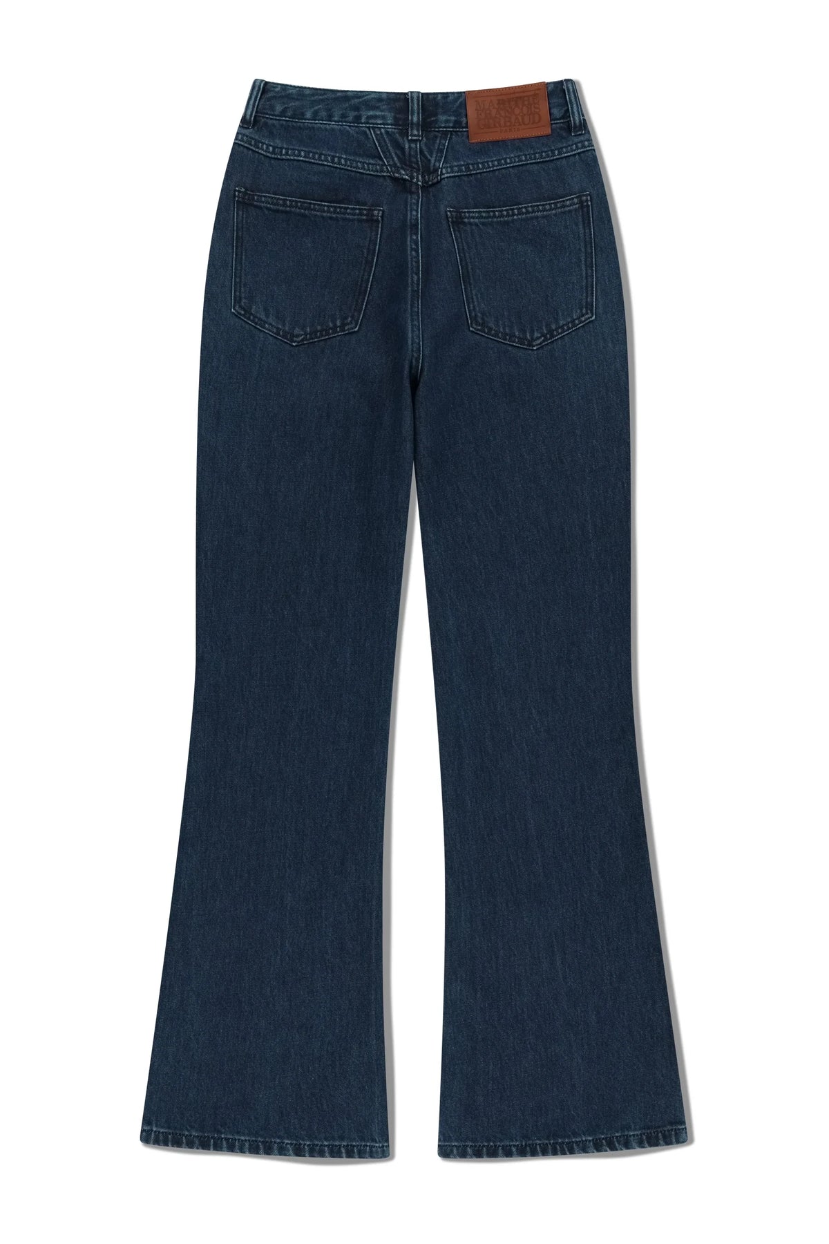 W Slim Boot-Cut Denim Pants Blue