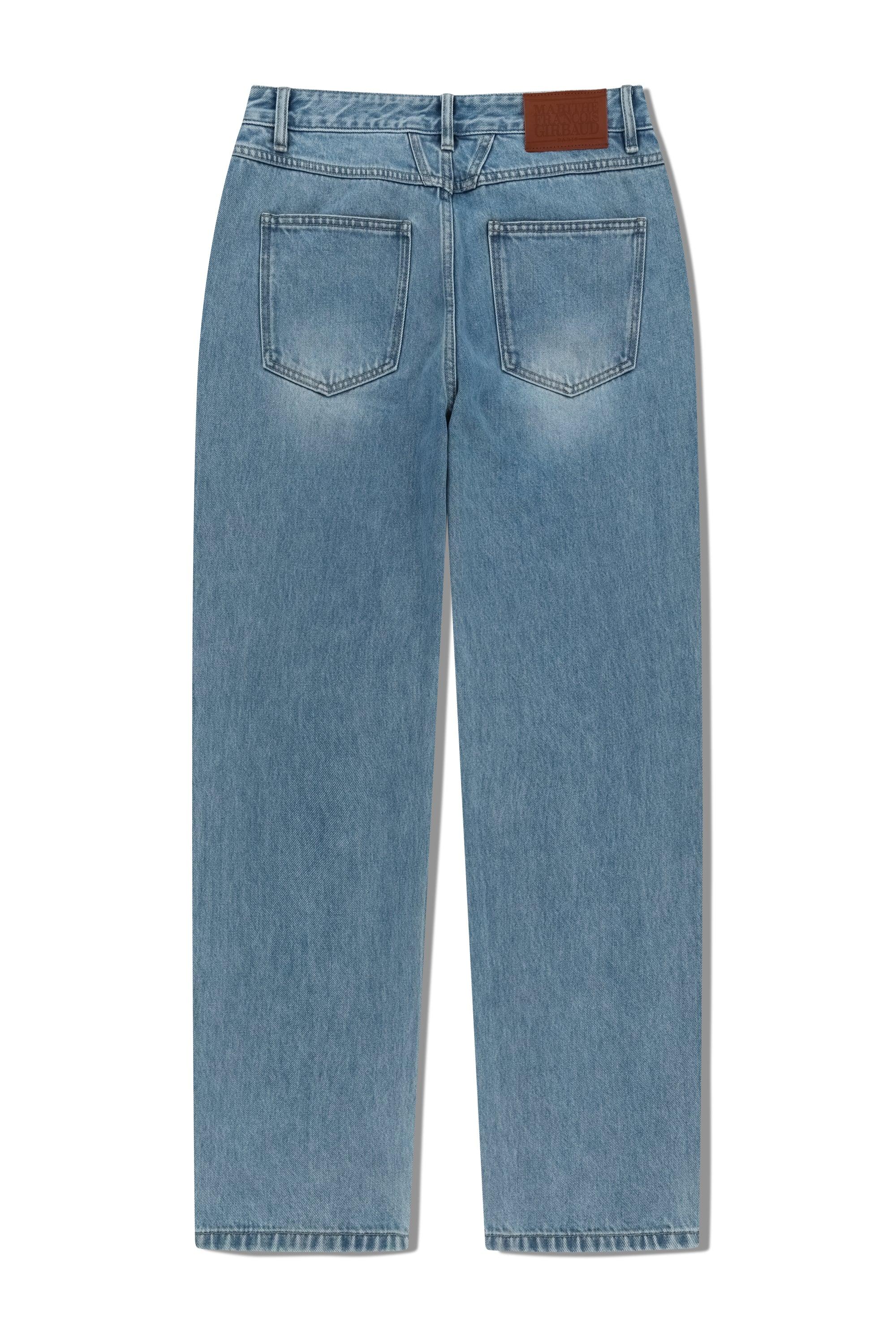 M Slim Straight Denim Pants Light Blue