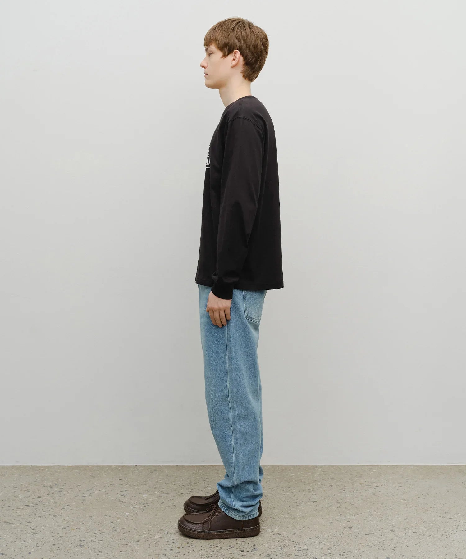 M Slim Straight Denim Pants Light Blue