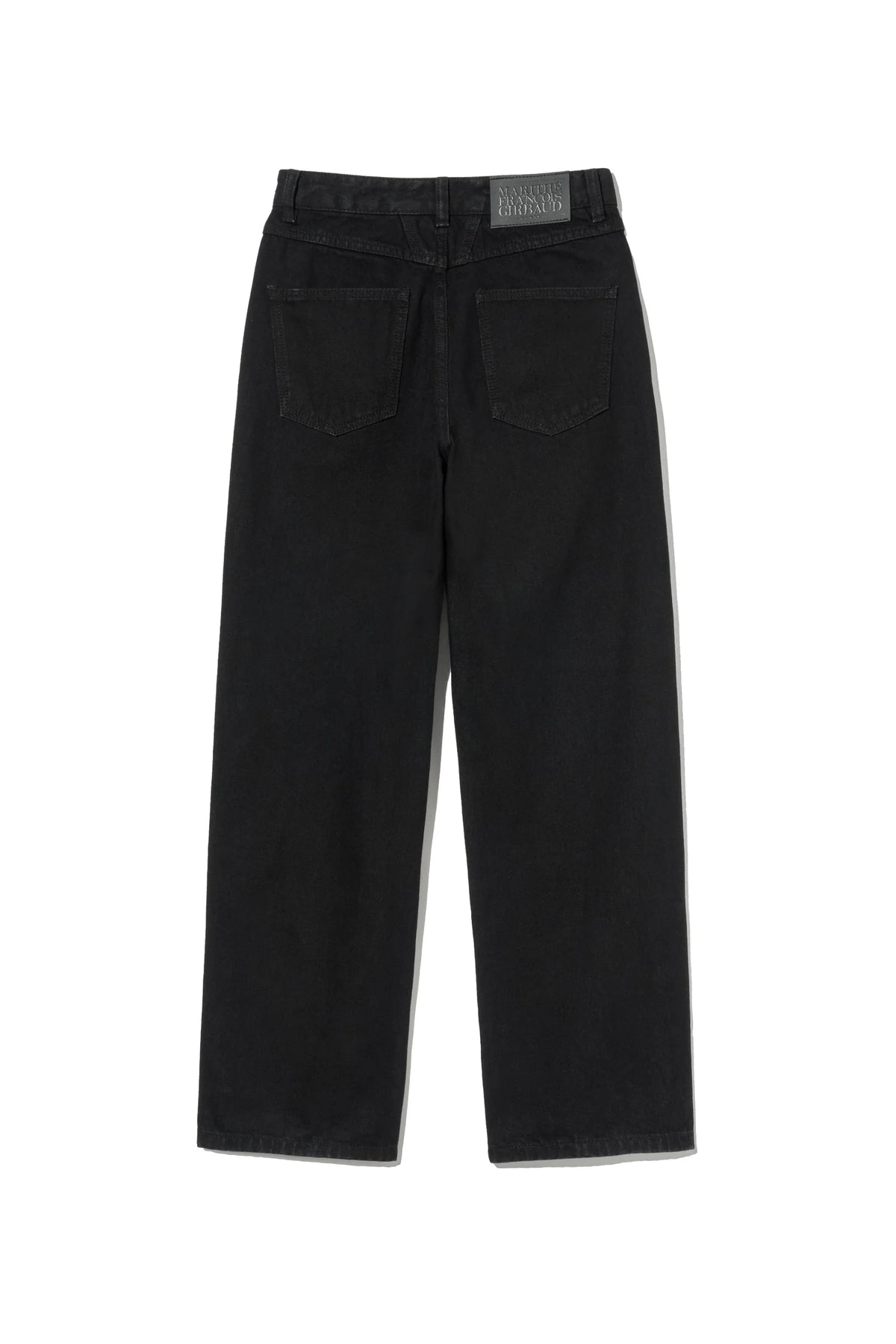 M High Straight Denim Pants Black