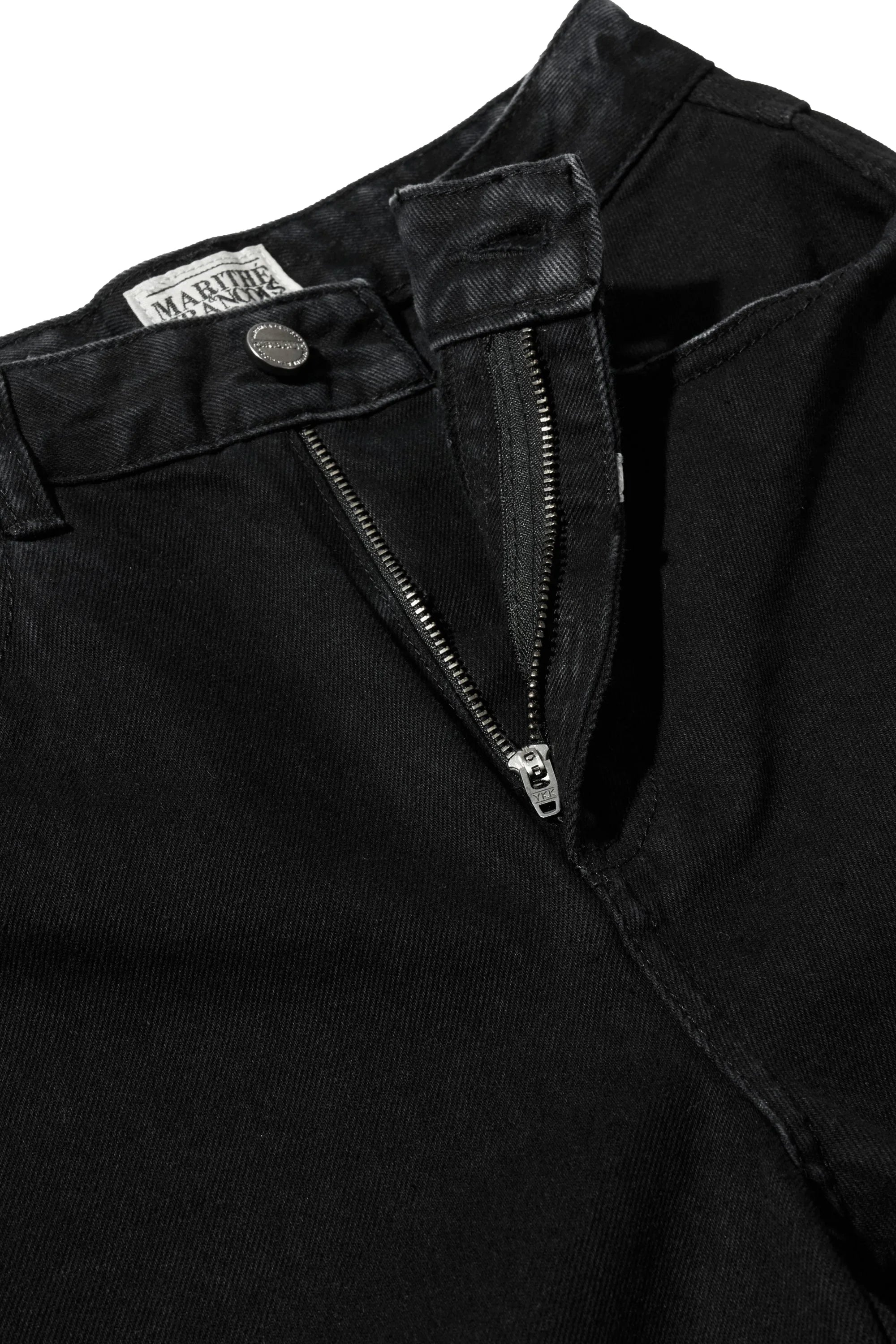M High Straight Denim Pants Black