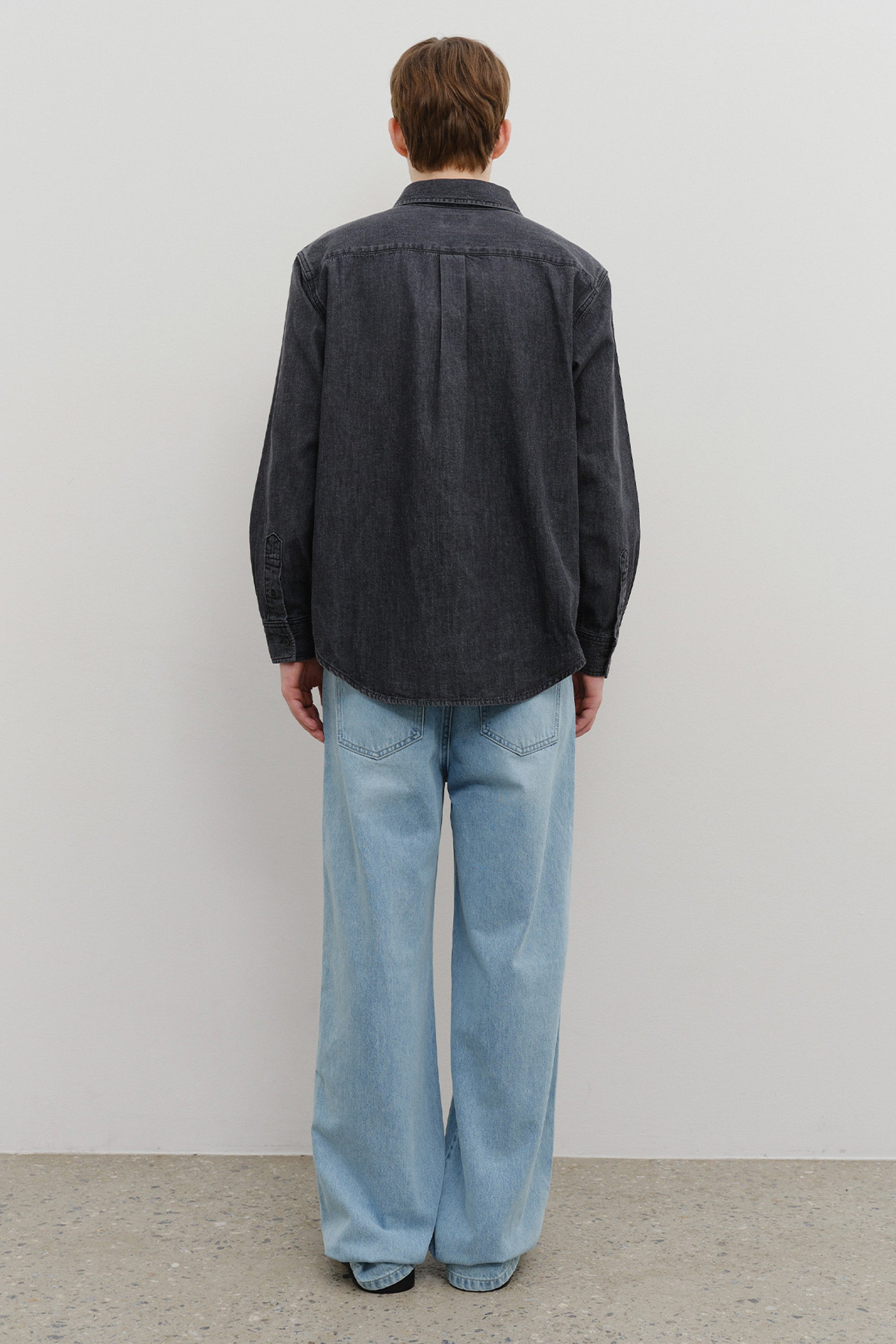 M High Straight Denim Pants Light Blue
