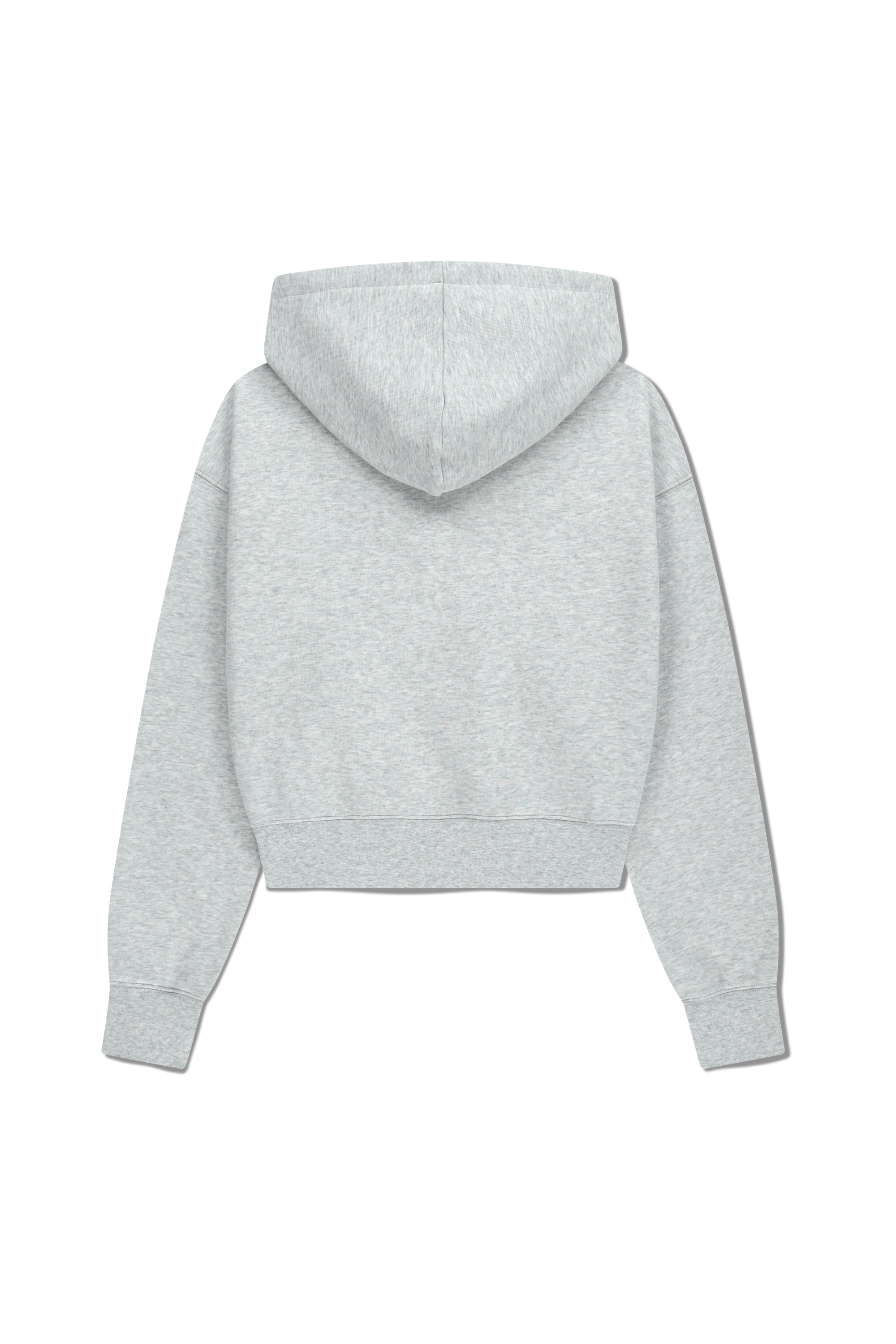 W Small Classic Logo Crop Hoodie Light Heather Gray