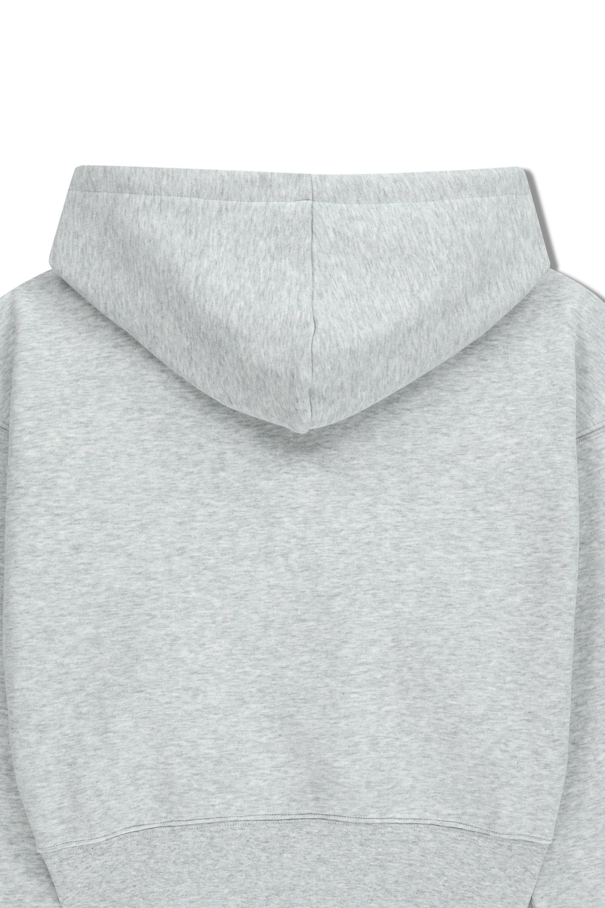 W Small Classic Logo Crop Hoodie Light Heather Gray