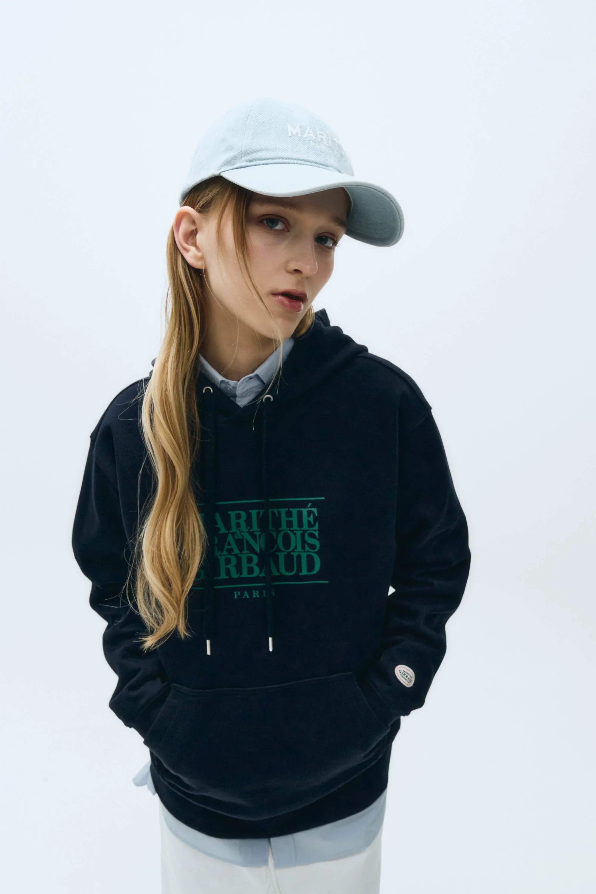 Denim Washing Regular Logo Ball Cap Light Blue