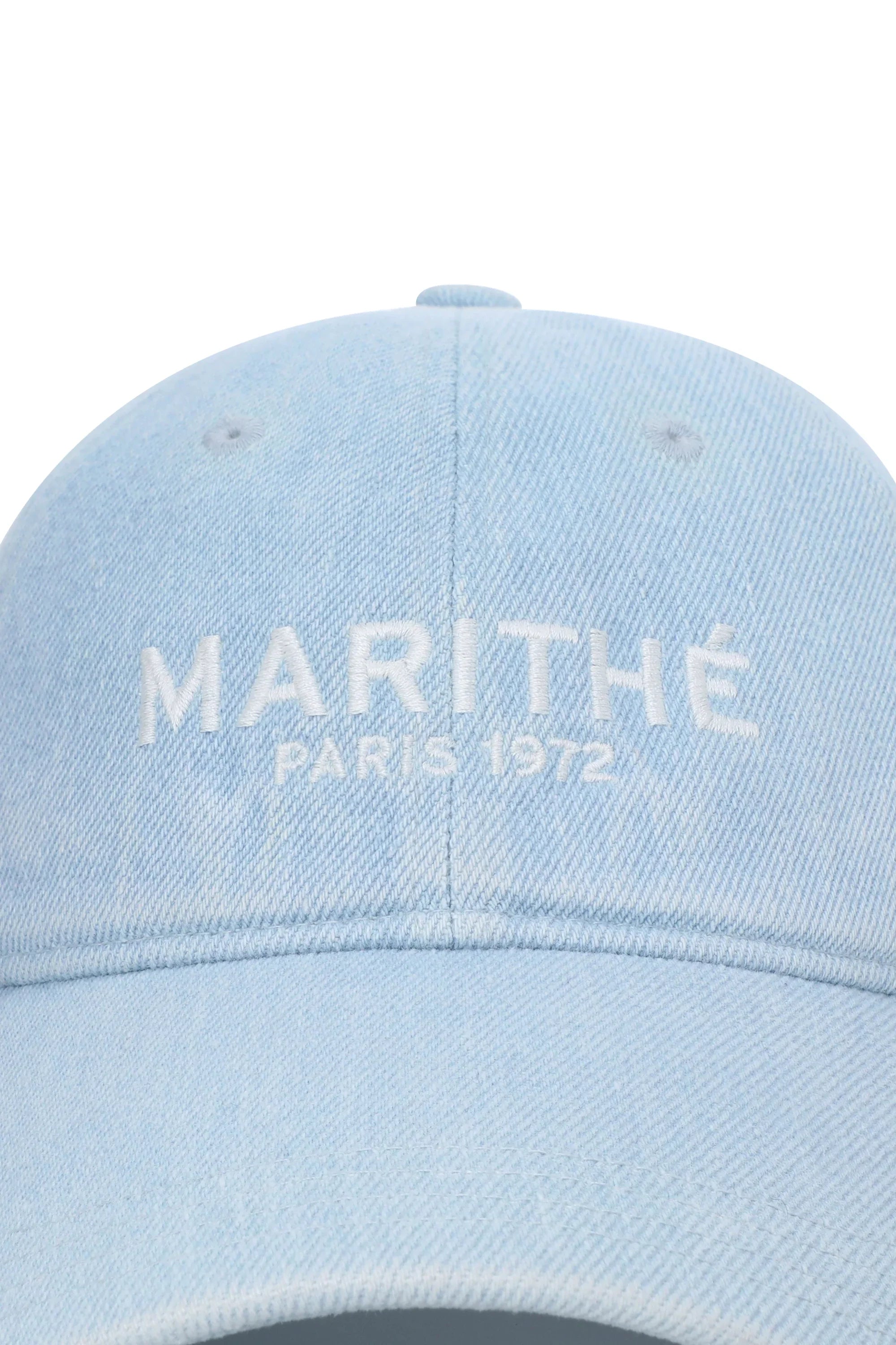 Denim Washing Regular Logo Ball Cap Light Blue
