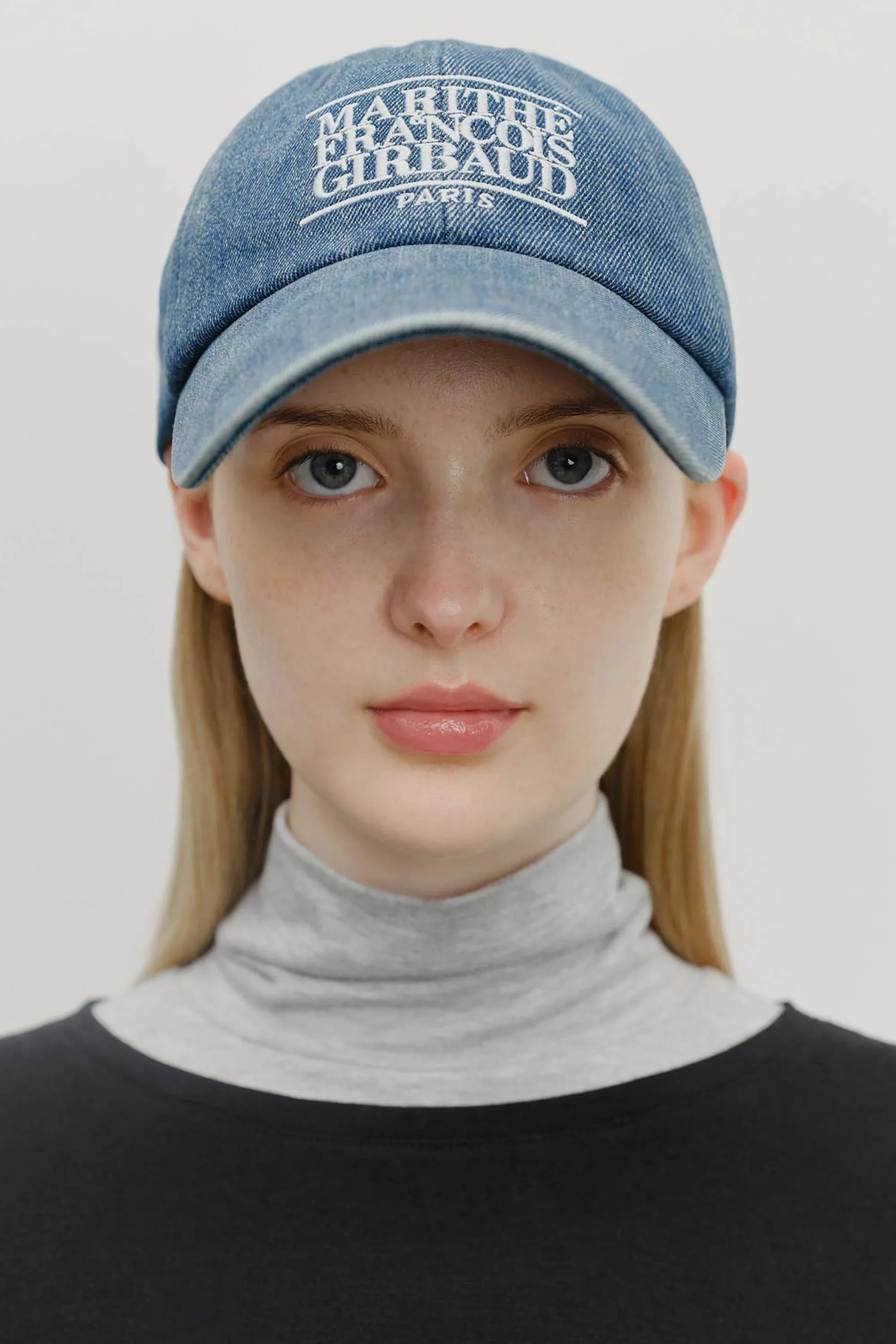 Denim Washing Classic Logo Covered Cap Blue