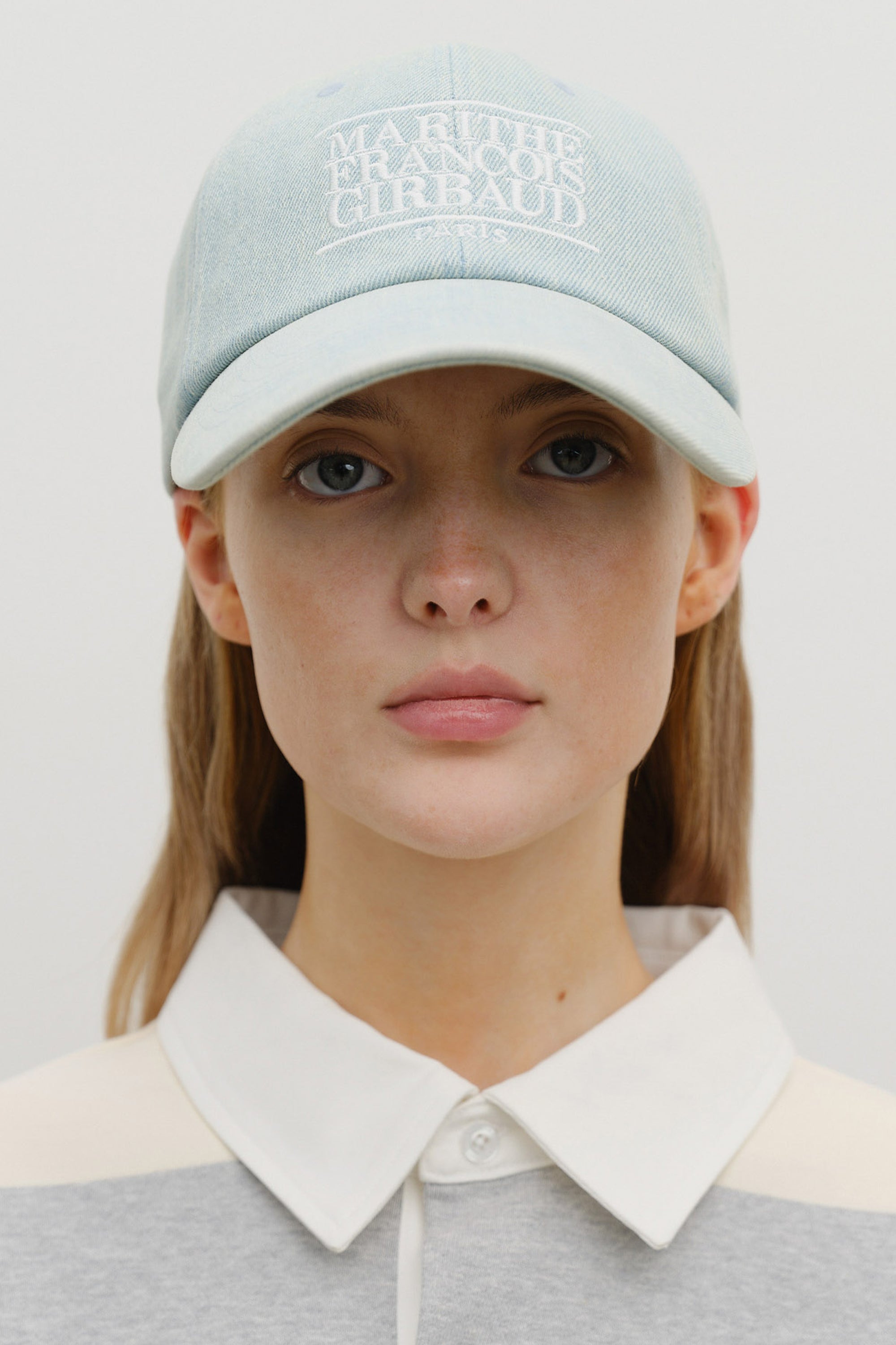 Denim Washing Classic Logo Covered Cap Light Blue