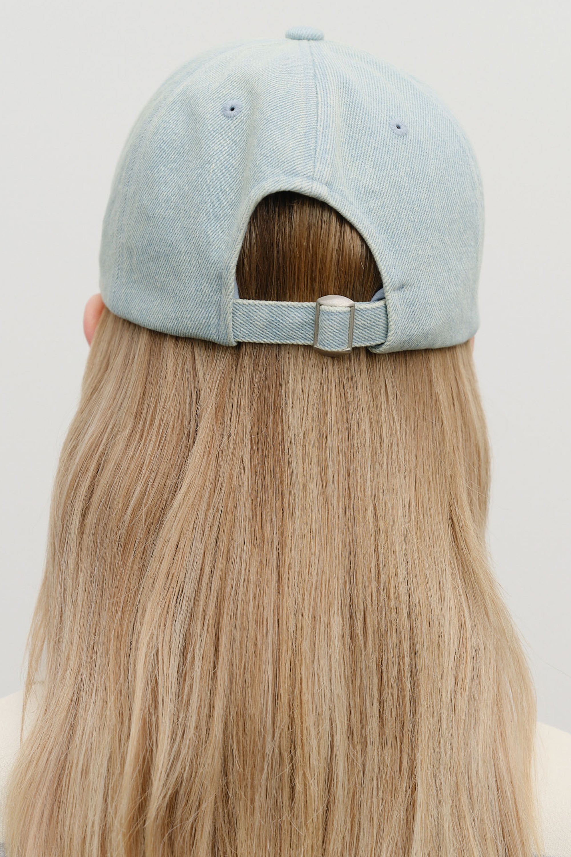 Denim Washing Classic Logo Covered Cap Light Blue