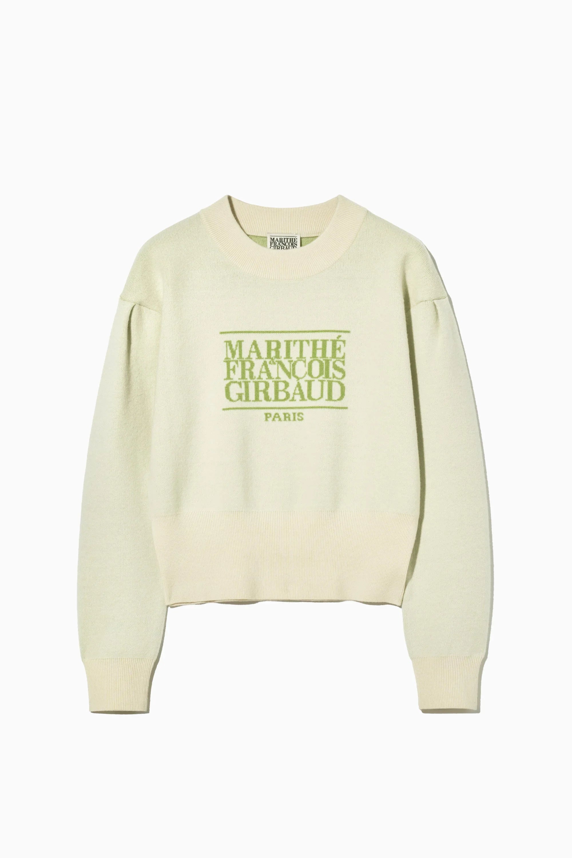 W Classic Logo Crop Knit Ivory